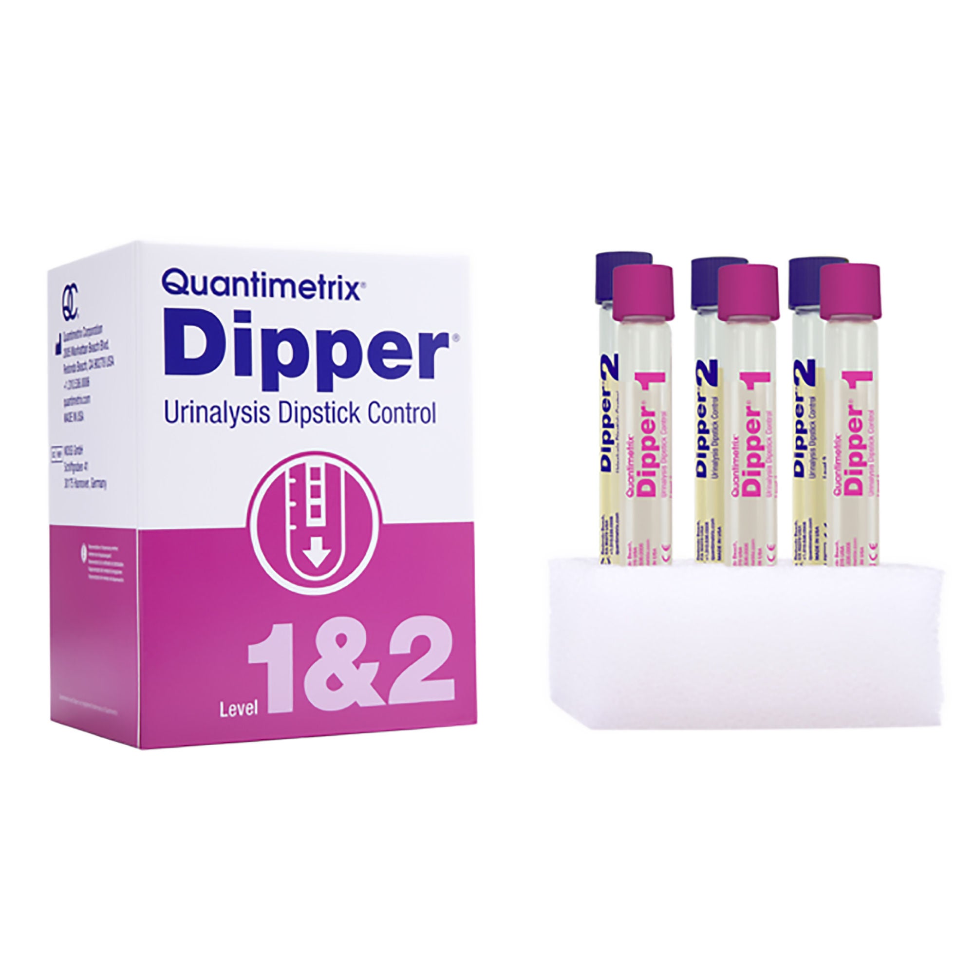 Quantimetrix - 1440-01 Urine Chemistry Control Set Dipper® Urinalysis Dipstick Testing 2 Levels 6 X 15 mL