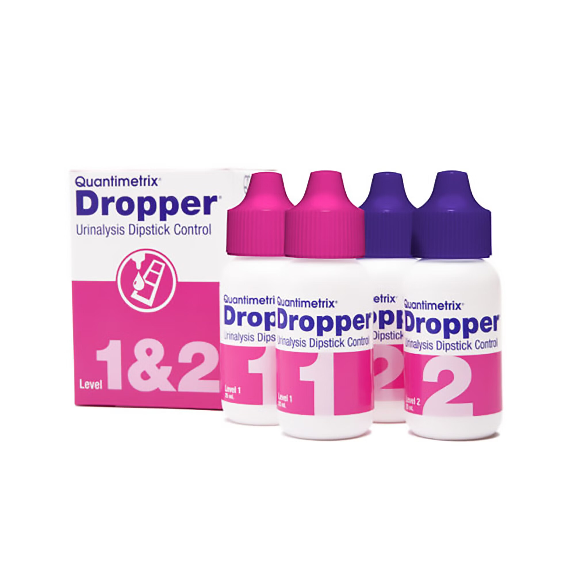 Quantimetrix - 1440-02 Urine Chemistry Control Set Dropper® Urinalysis Dipstick Testing 2 Levels 4 X 25 mL