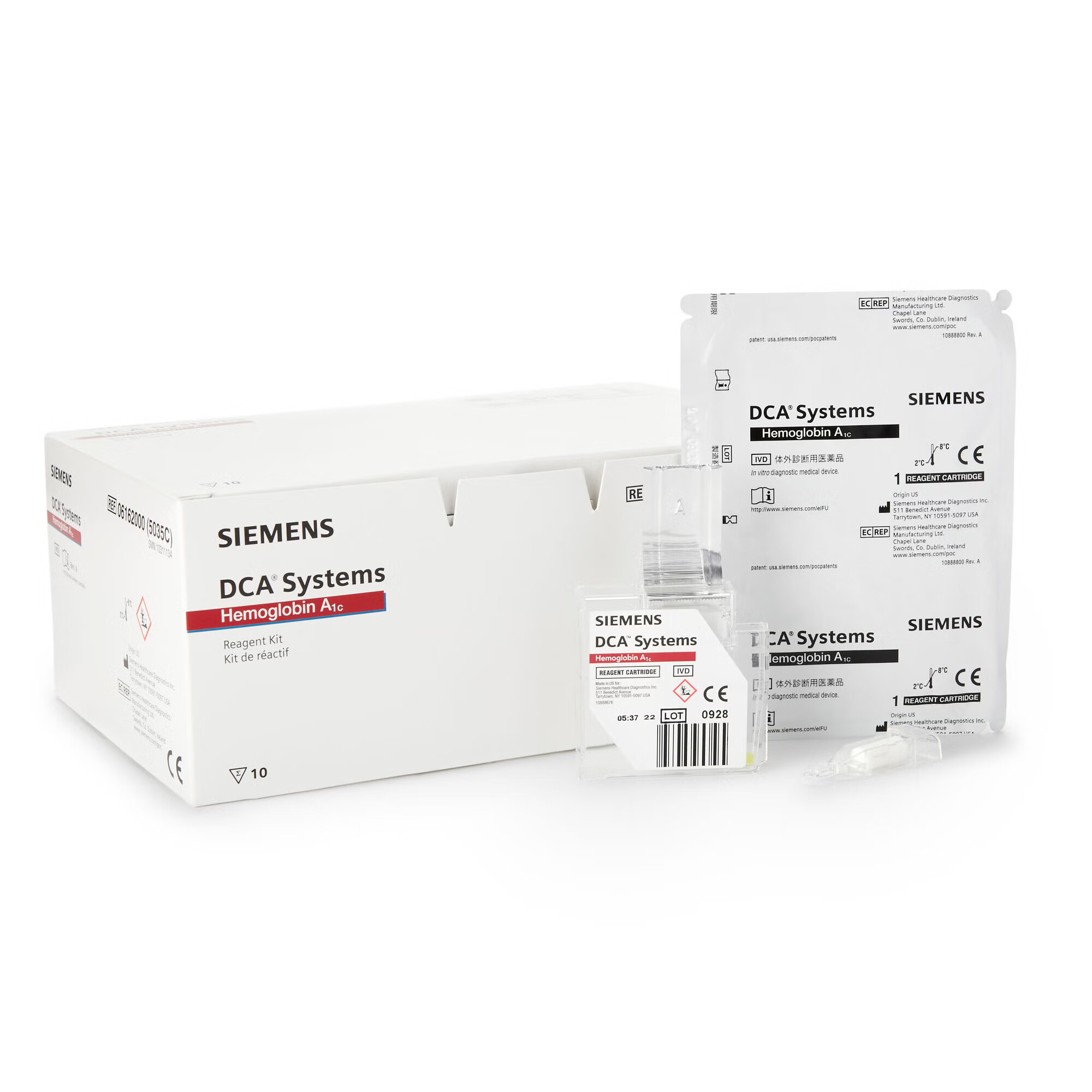 Siemens - 10311134 HbA1c Test Kit DCA™ Systems HbA1c Test 10 Tests CLIA Waived