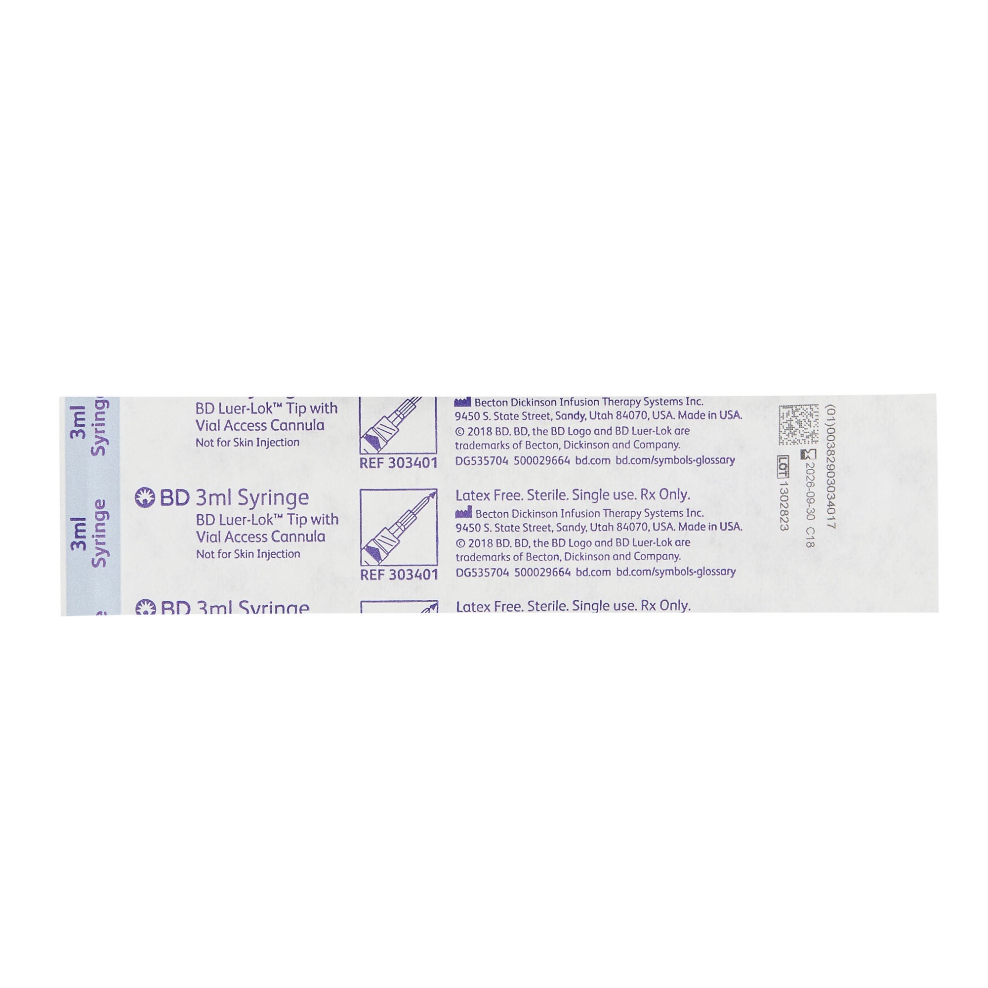 BD - 303401 Cannula with Syringe Interlink® Vial Access 3 mL 15 Gauge