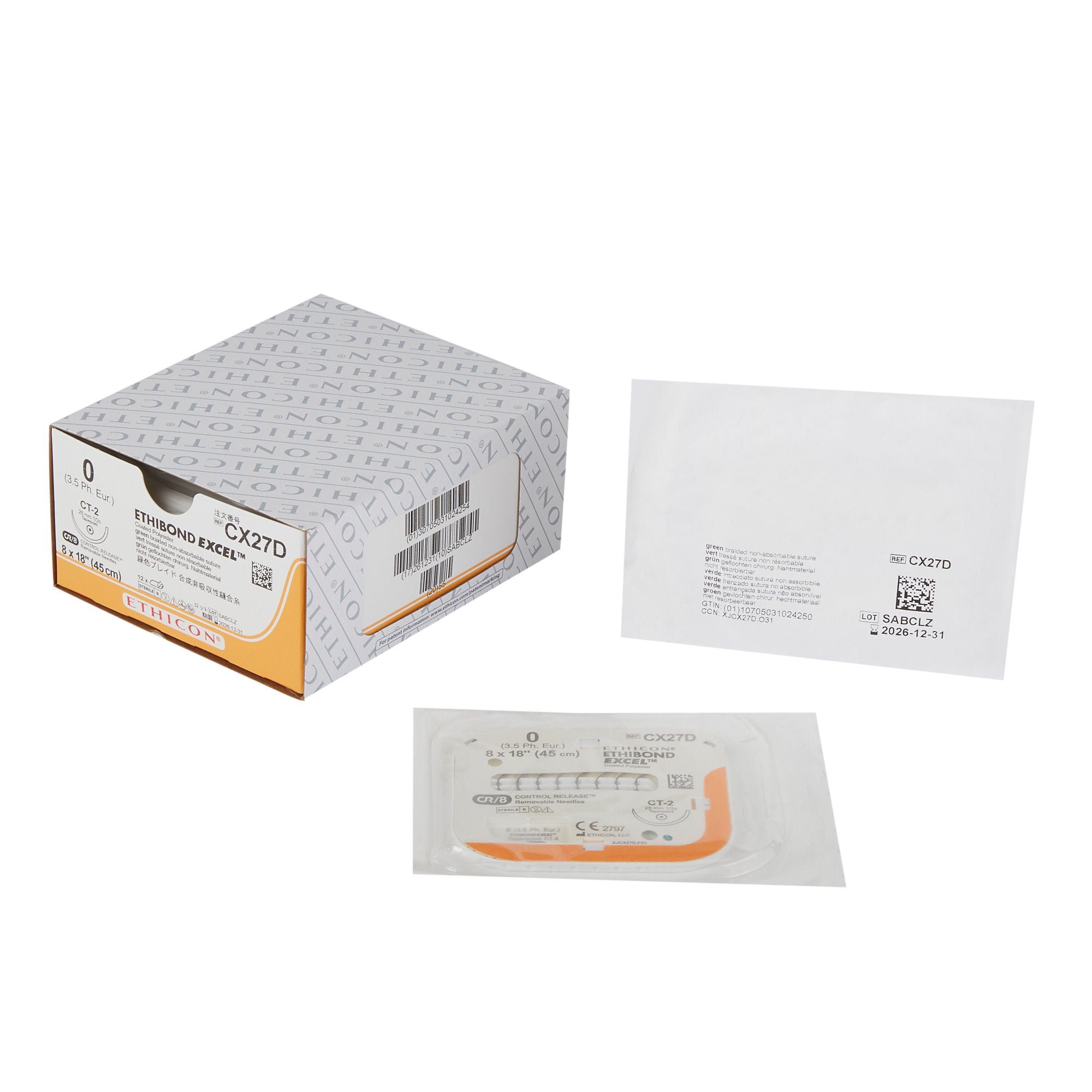 J & J Healthcare Systems - CX27D Ethibond™ Excel Suture with Needle