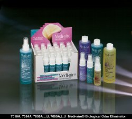 Bard 7000U - Medi-aire® Biological Odor Eliminator Deodorizer, Unscented, 1-oz. Spray Bottle - 1/Each, 48/Case