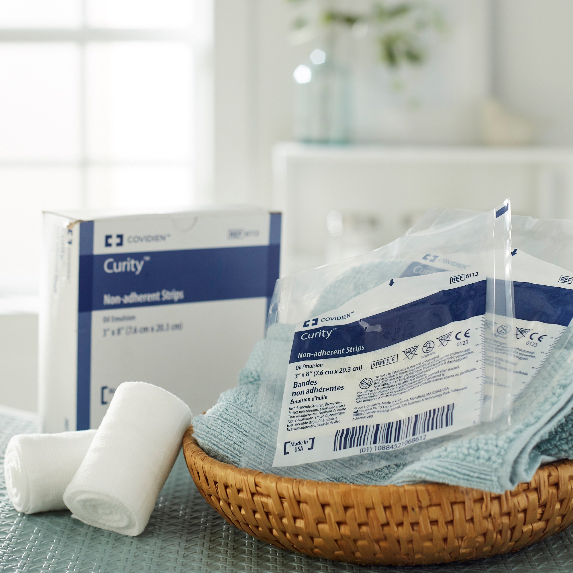 Cardinal 6113- - Curity™ Oil Emulsion Impregnated Dressing, 3 x 8 Inch - 1/Each, 24/Box, 144/Case