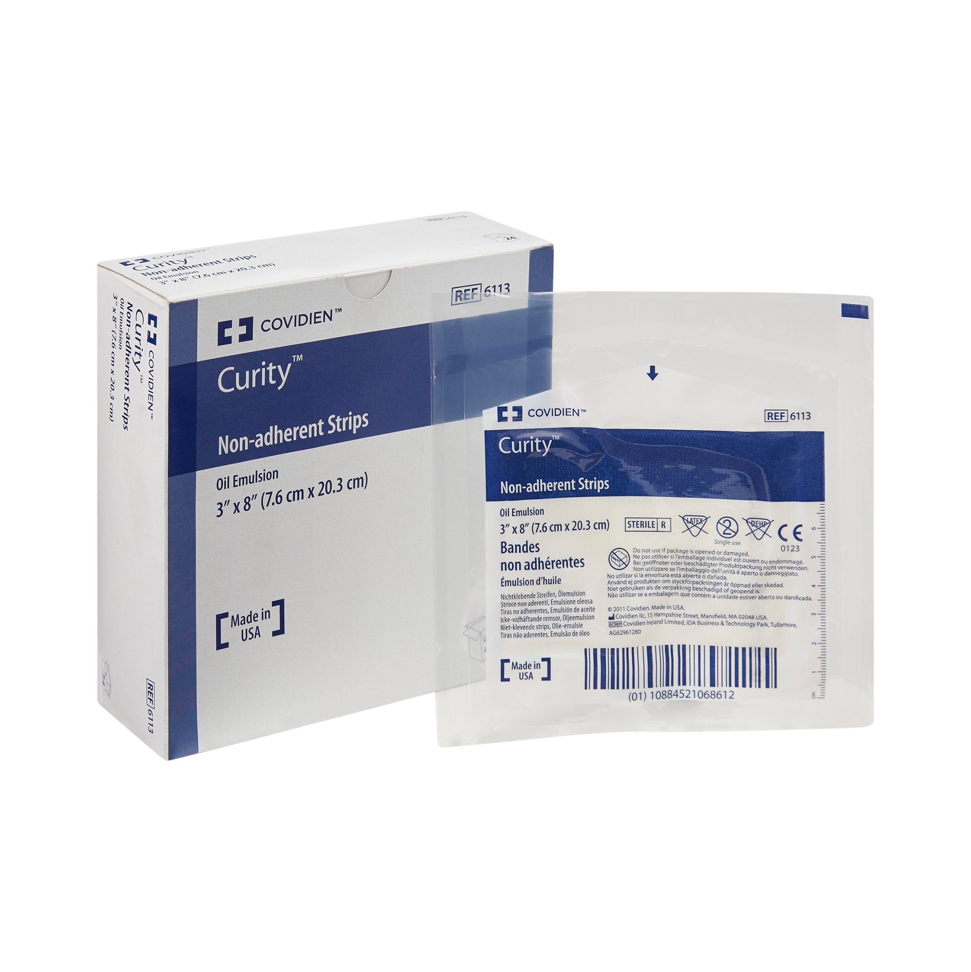 Cardinal 6113- - Curity™ Oil Emulsion Impregnated Dressing, 3 x 8 Inch - 1/Each, 24/Box, 144/Case