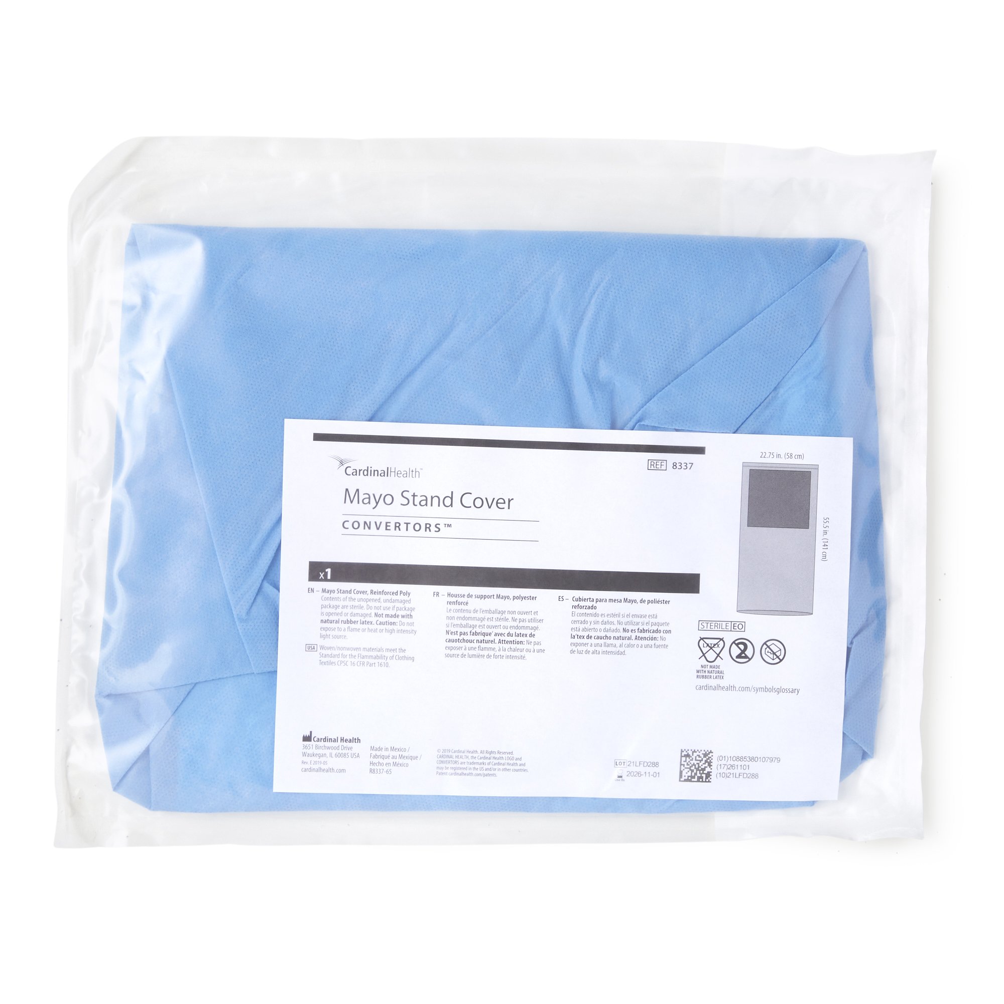 Cardinal 8337 - Cardinal Health™ Sterile Mayo Stand Cover, 23 x 55 Inch - 1/Each, 30/Case