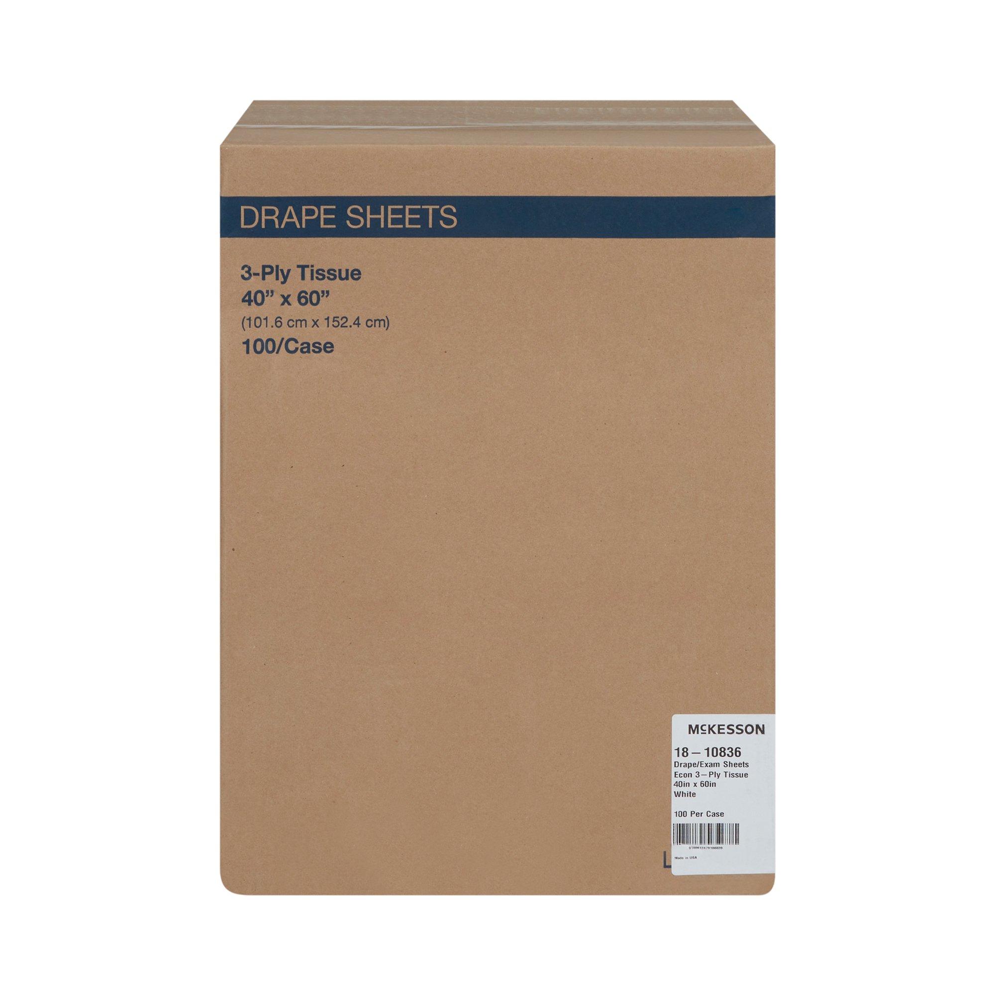 McKesson Brand 18-10836 - McKesson Nonsterile Physical Exam Drape, 40 x 60 Inch - 100/Case
