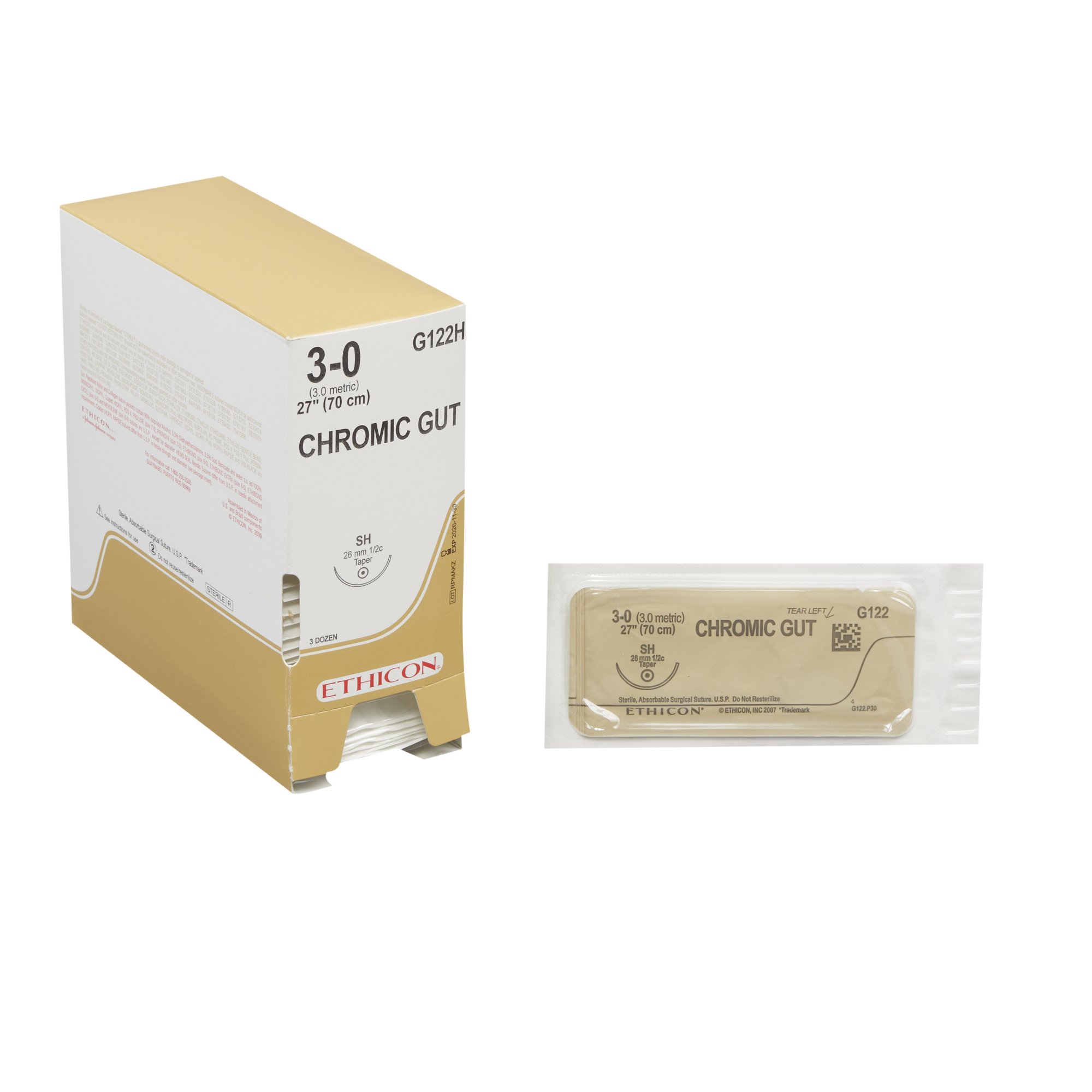 J & J Healthcare Systems - G122H J & J Healthcare Chromic Suture with Needle
