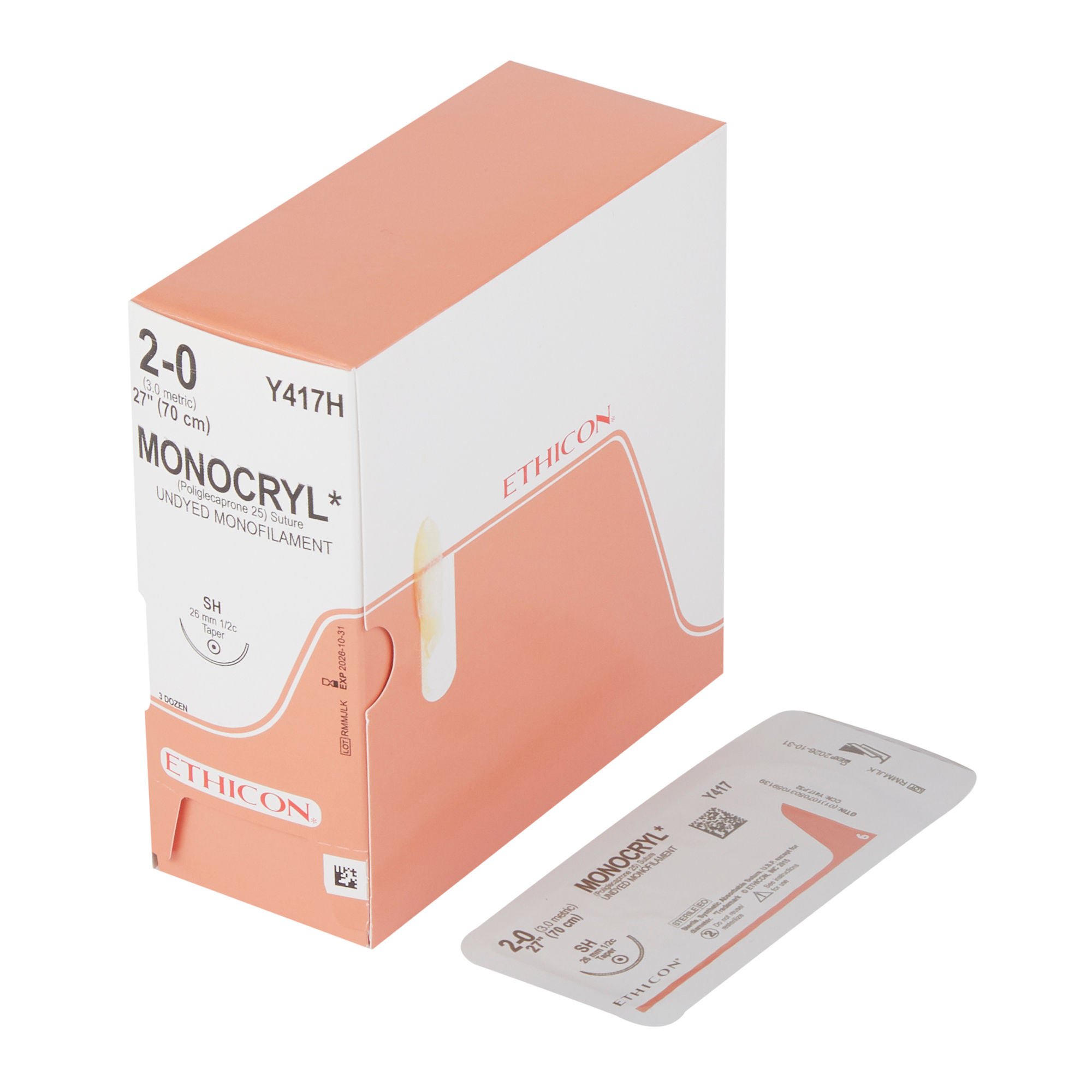 J & J Healthcare Systems - Y417H Monocryl™ Suture with Needle
