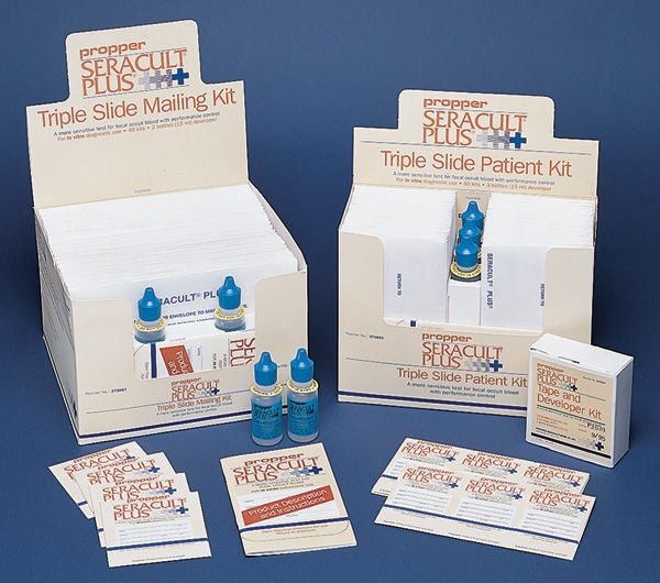 Propper Manufacturing - 37500700 Cancer Screening Patient Sample Collection and Screening Kit Seracult® Plus Mailing Kit Fecal Occult Blood Test (FOBT) 40 Tests CLIA Waived
