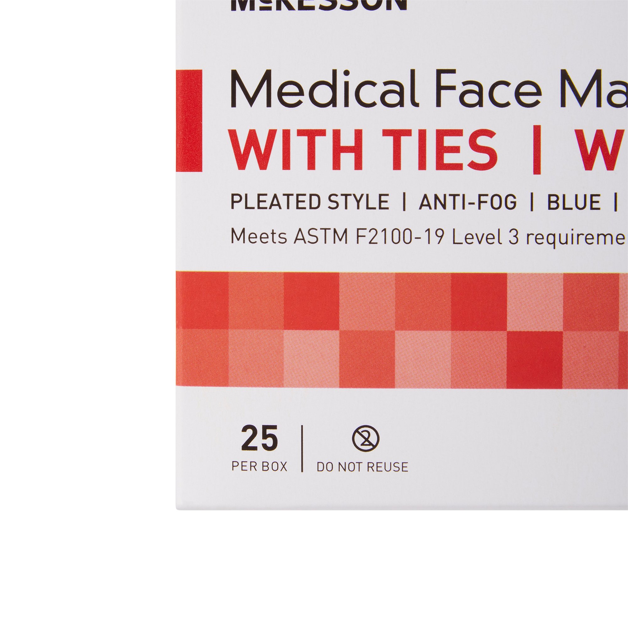 McKesson Brand 91-1600 - McKesson Surgical Mask with Eye Shield - 1/Each, 25/Box, 100/Case