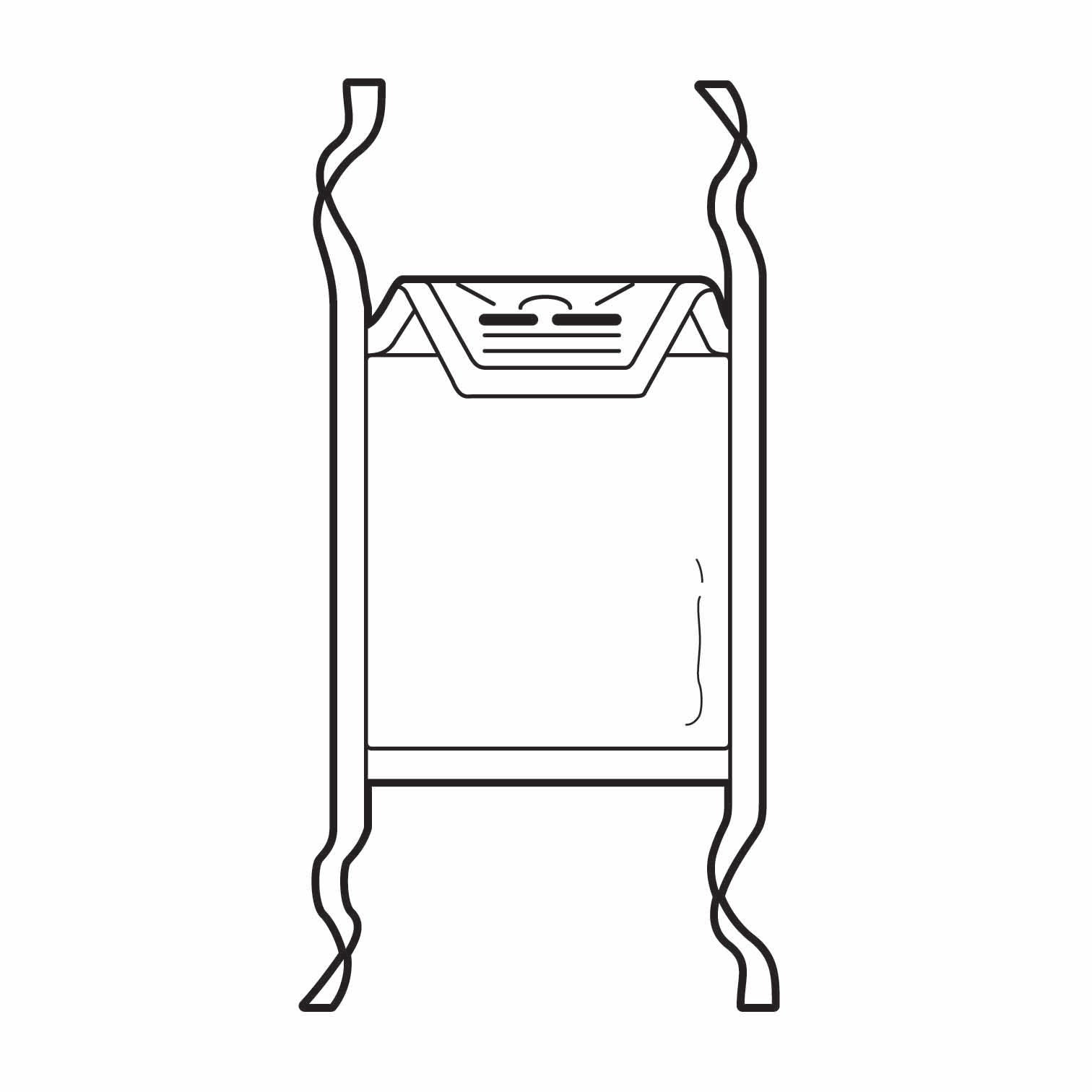 O&M Halyard Inc - 71900 Telemetry Pouch Clear-View™ 6 X 6-1/4 Inch, Chest and Neck Ties, Water Resistant, Re-sealable Pouch Closures, White with Clear Front Panel Telemetry Unit