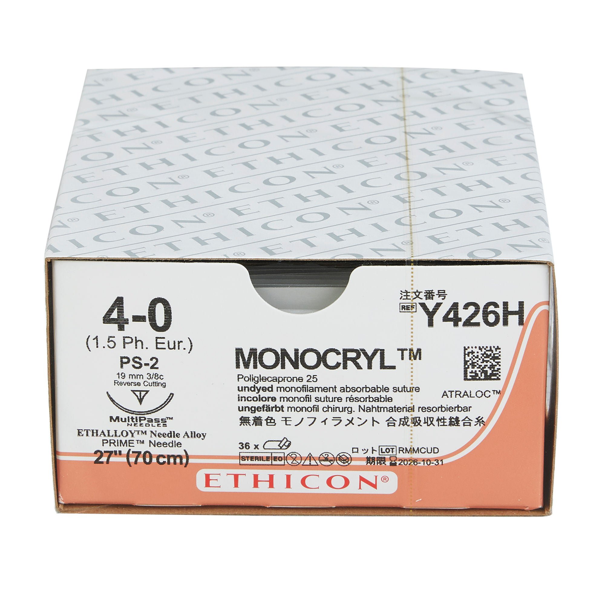 J & J Healthcare Systems - Y426H Monocryl™ Suture with Needle