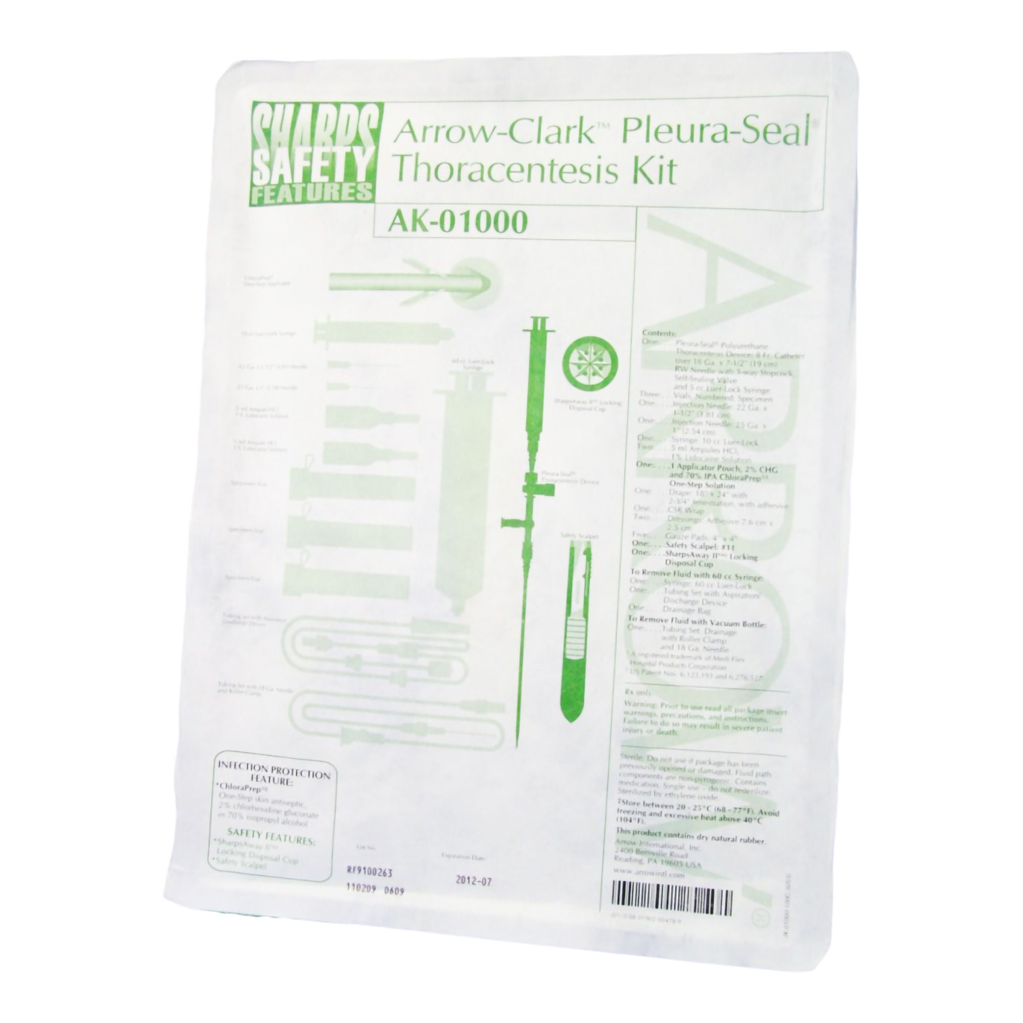 Teleflex - AK-01000 Centesis Tray Arrow-Clarke® Pleura-Seal® Pleura-Seal Sterile