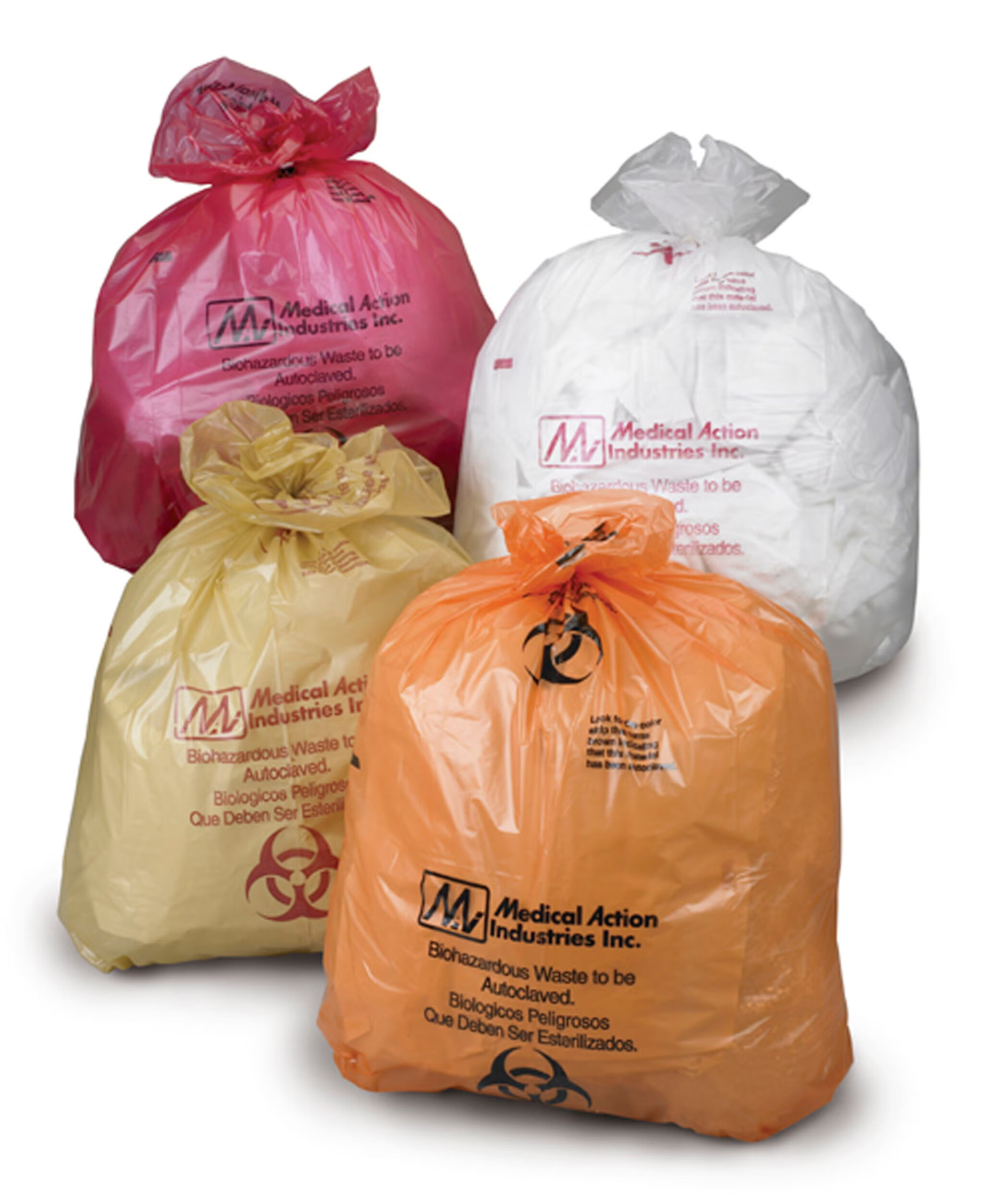 Medegen Medical Products LLC - 842 Autoclavable Biohazard Waste Bag Biohazard Symbol / Biohazardous Waste to be Autoclaved 7 to 10 gal. Red 19 X 24 Inch