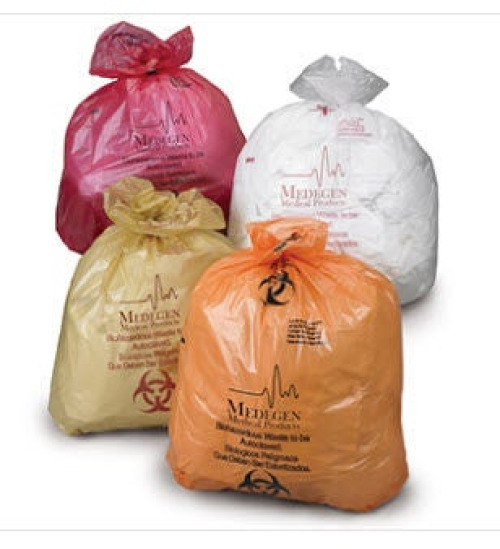 Medegen Medical Products LLC - 848 Autoclavable Biohazard Waste Bag Biohazard Symbol / Biohazardous Waste to be Autoclaved 44 gal. Red 38 X 47 Inch