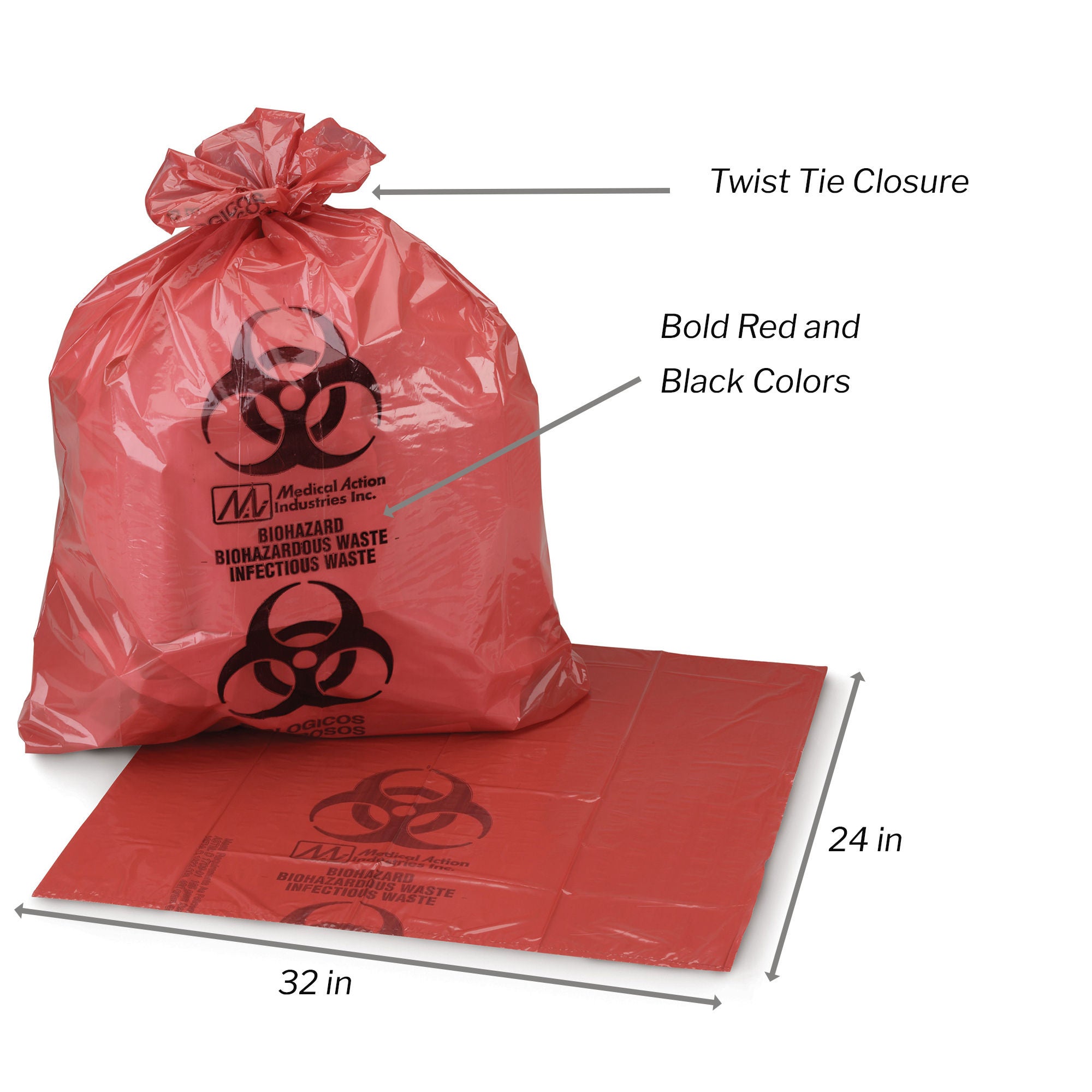 McKesson Brand - 03-4554 McKesson Biohazard Waste Bag