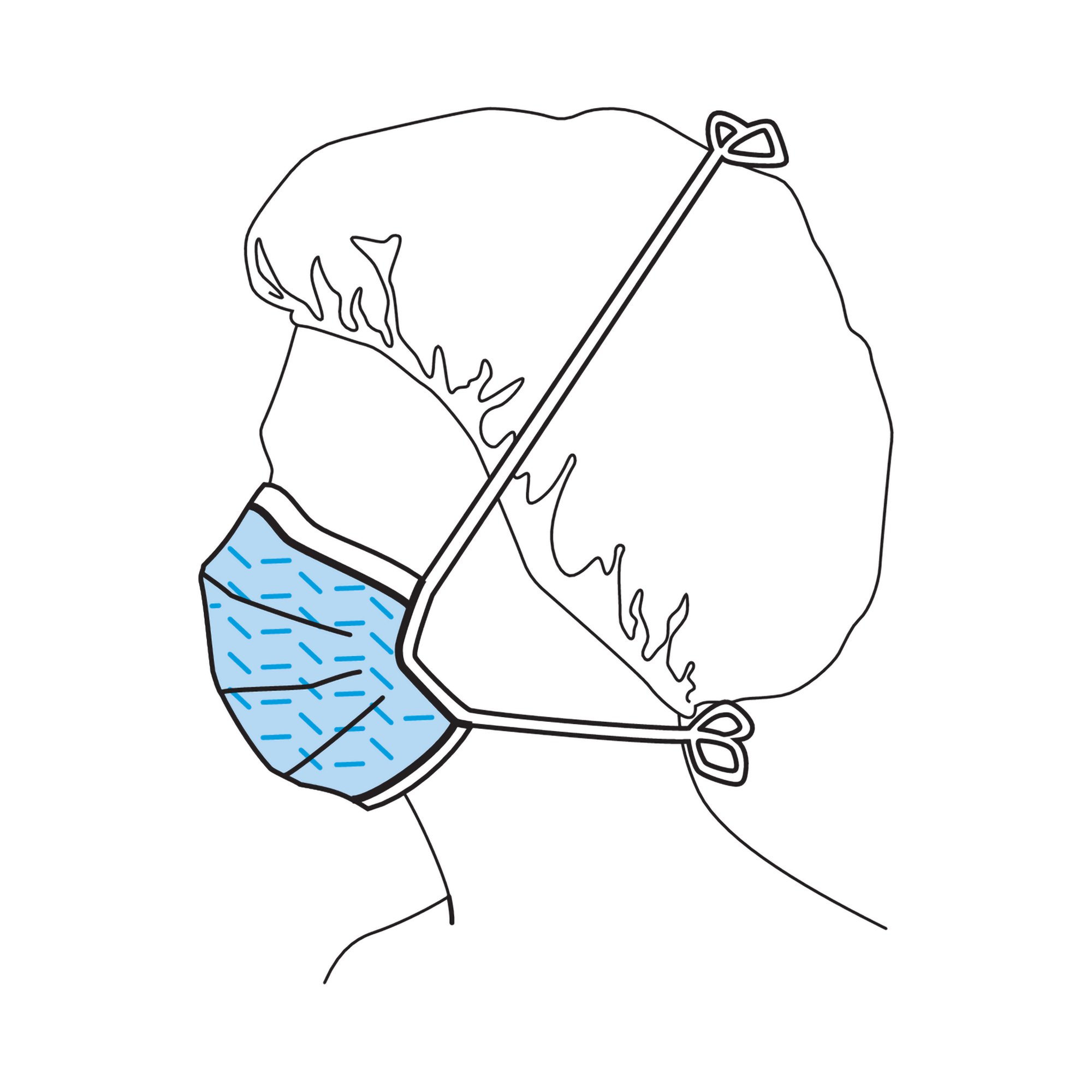 O&M Halyard Inc 47500 - Soft Touch® II Surgical Mask - 50/Box, 300/Case