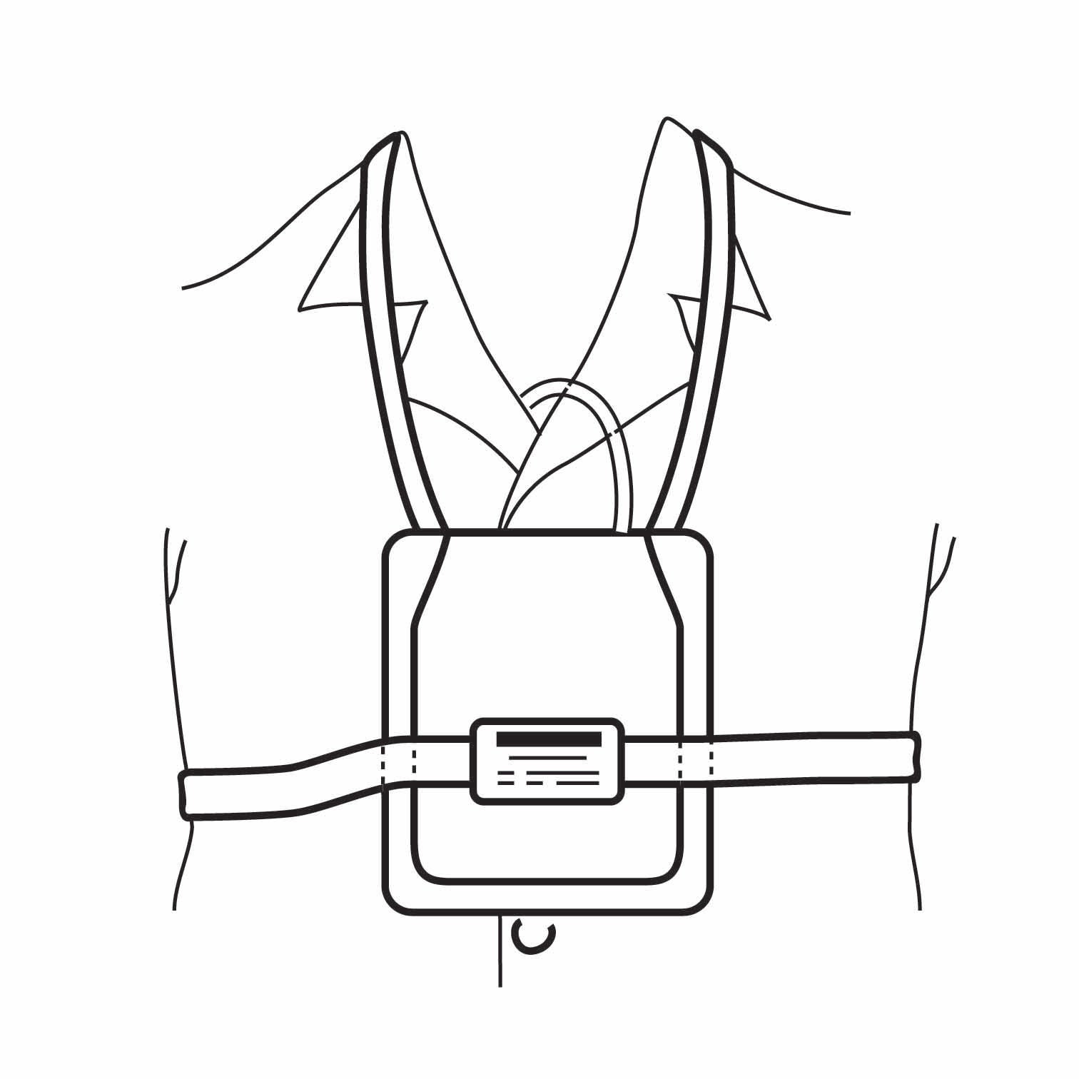 O&M Halyard Inc - 71800 Telemetry Pouch Teclin® Universal Size, Chest and Neck Straps, Moisture Resistant Teclin™, Foam Inner Liner, Velcro® Strap Closures, White Telemetry Unit