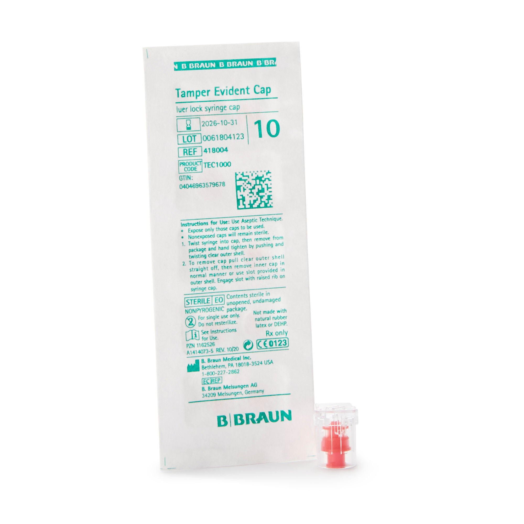B. Braun - 418004 B. Braun Syringe Cap