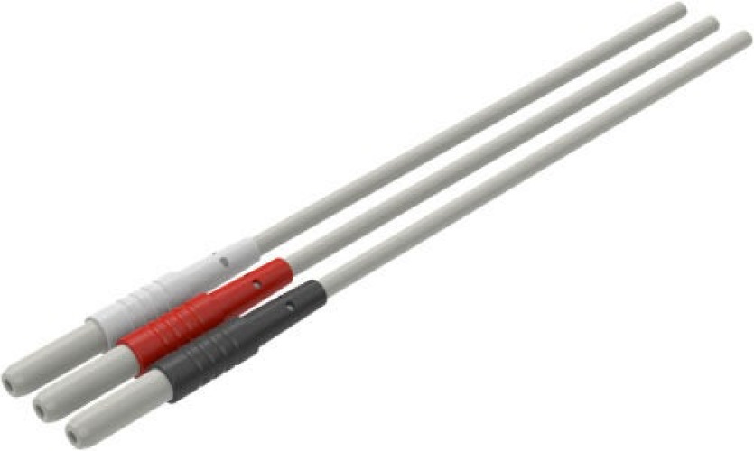 Solventum Corporation - D24102 ECG Cable Leadwire 3M™ Red Dot™ DIN, 3 Lead, 24 Inch Snap, Black / White / Red
