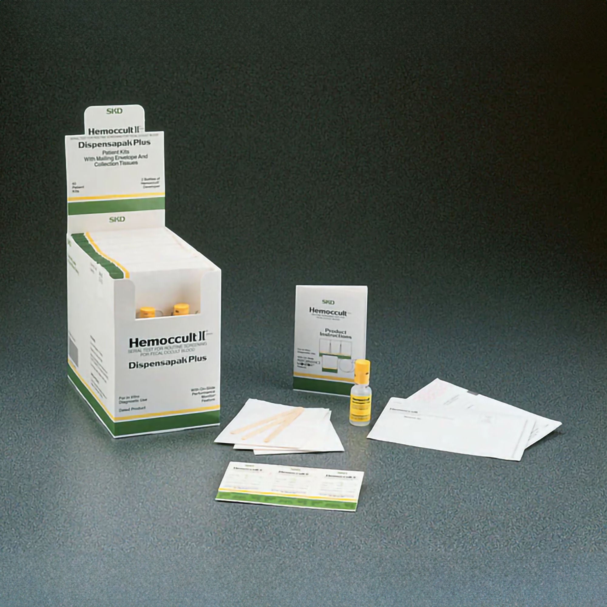Hemocue - 61100 Cancer Screening Patient Sample Collection and Screening Kit Hemoccult II® Dispensapak™ Fecal Occult Blood Test (FOBT) 50 Tests CLIA Waived
