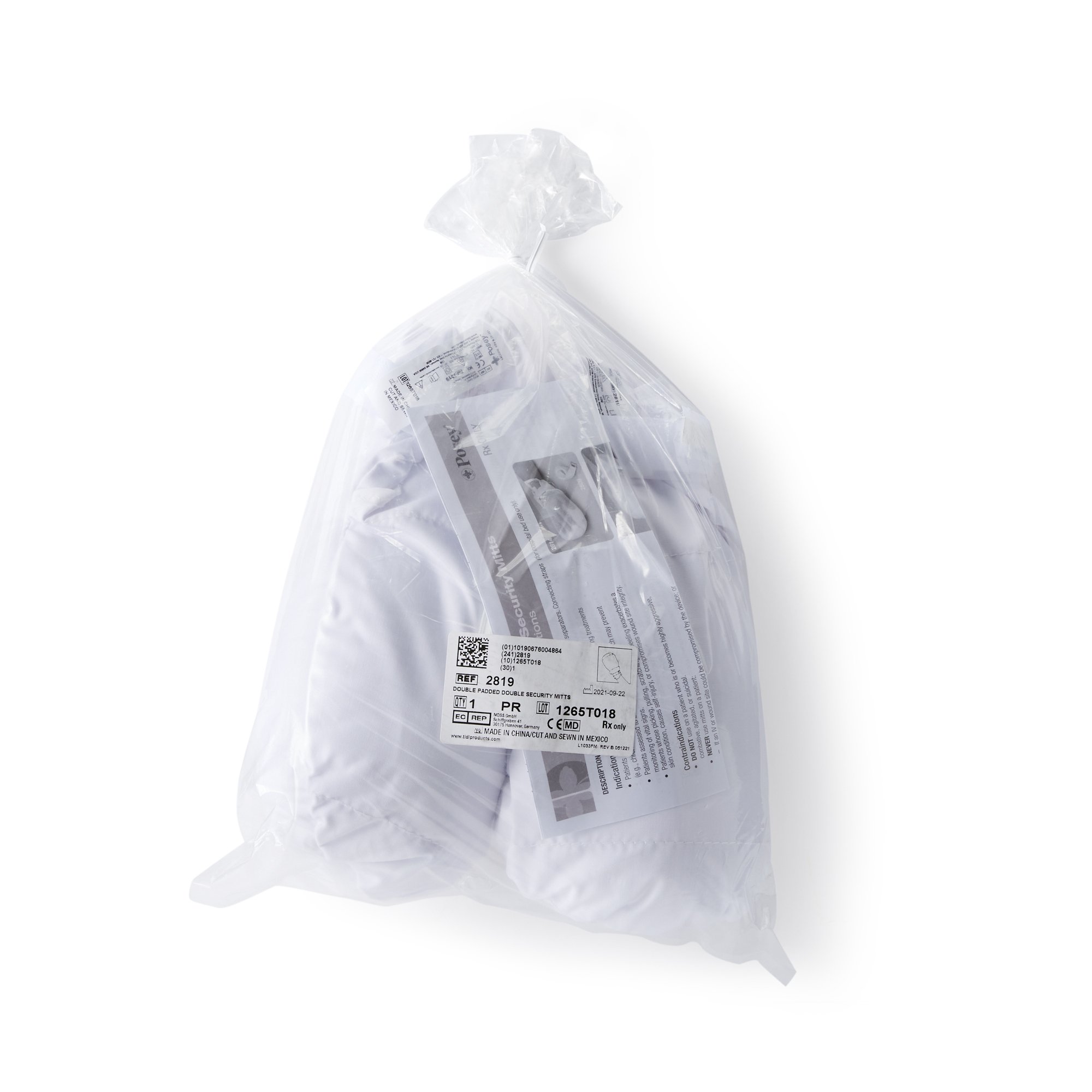 Tidi Products 2819 - Posey® Double-Security Hand Control Mitt, Double Padded - 1/Pair