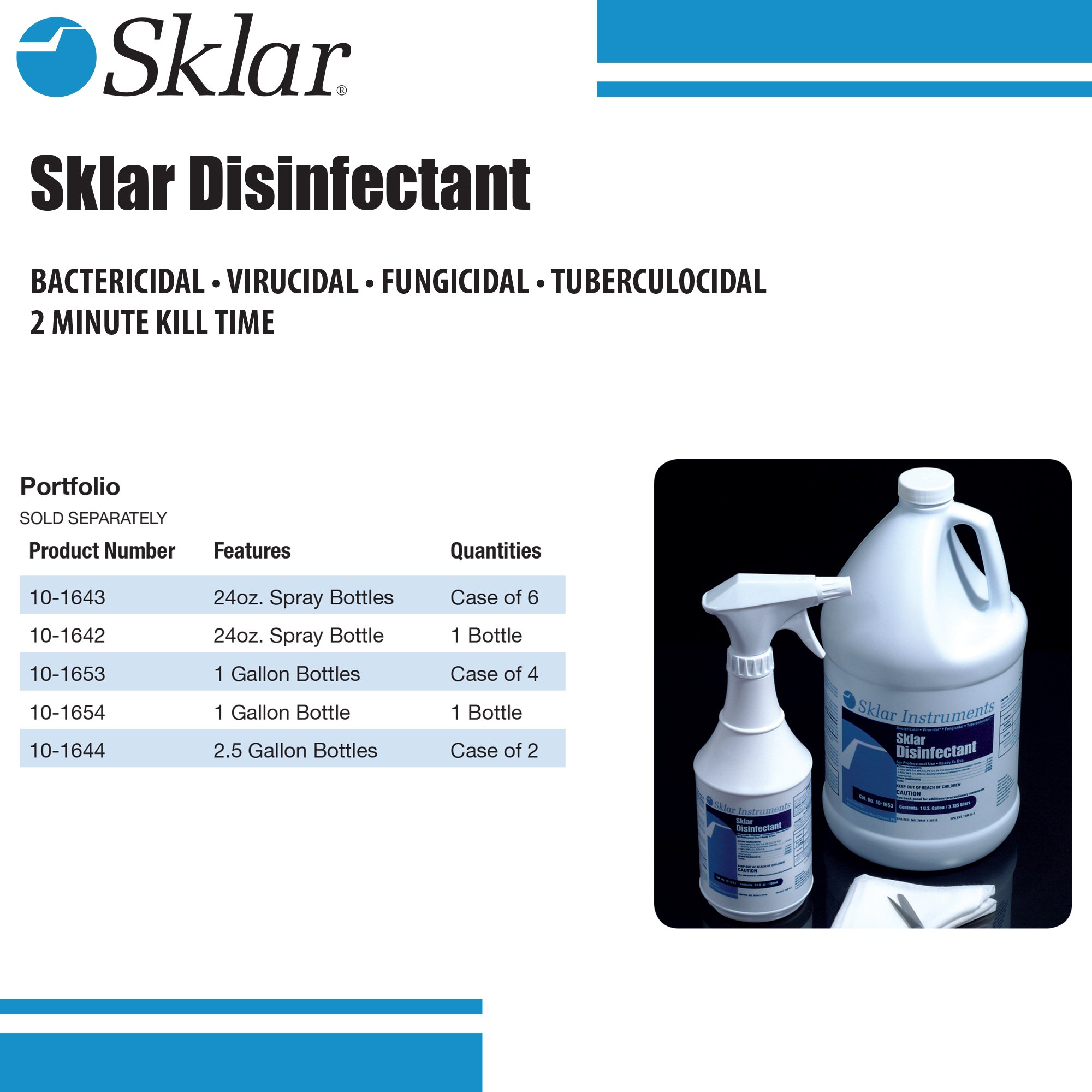 Sklar 10-1653 - Sklar® Surface Disinfectant - 1/Gallon, 4/Case