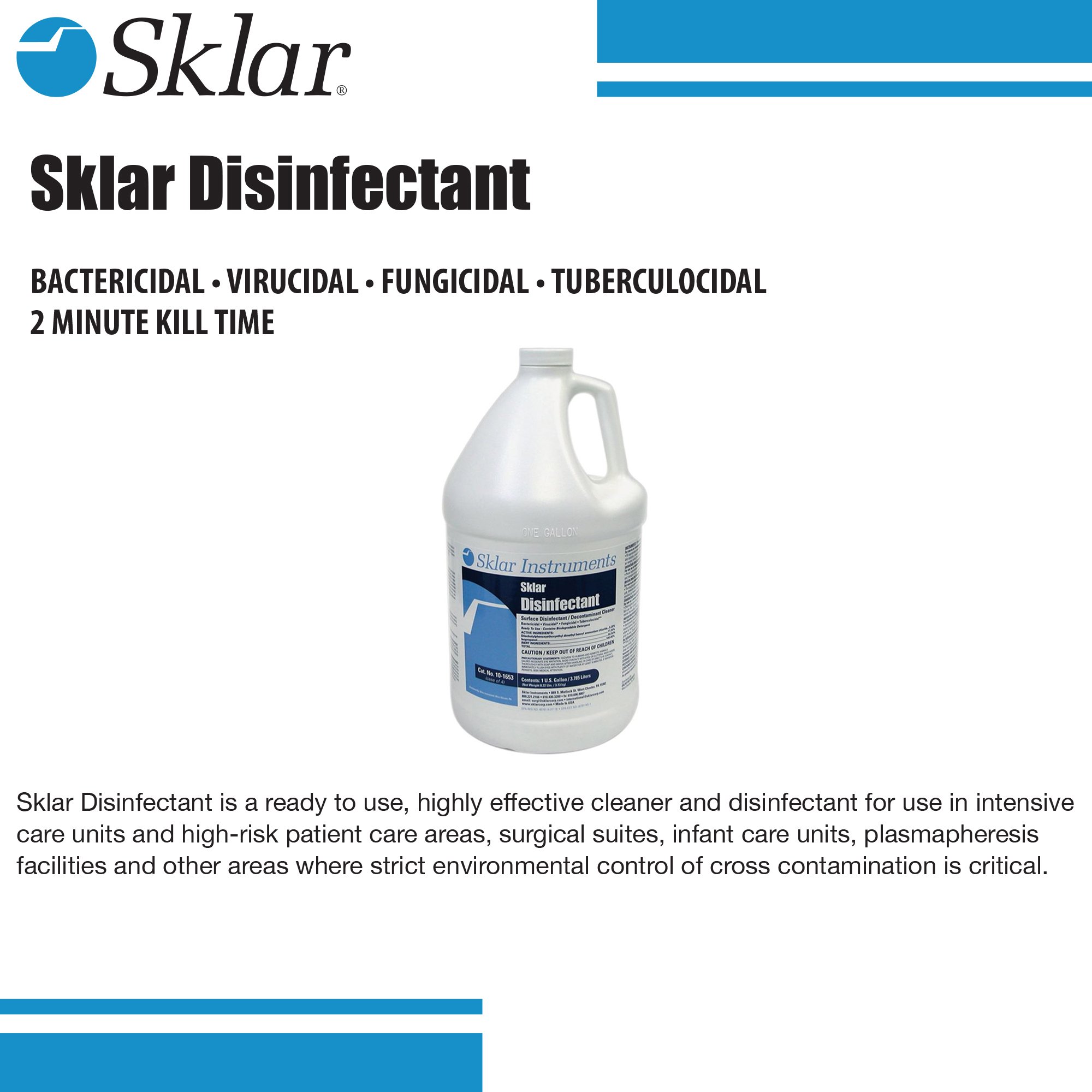 Sklar 10-1653 - Sklar® Surface Disinfectant - 1/Gallon, 4/Case