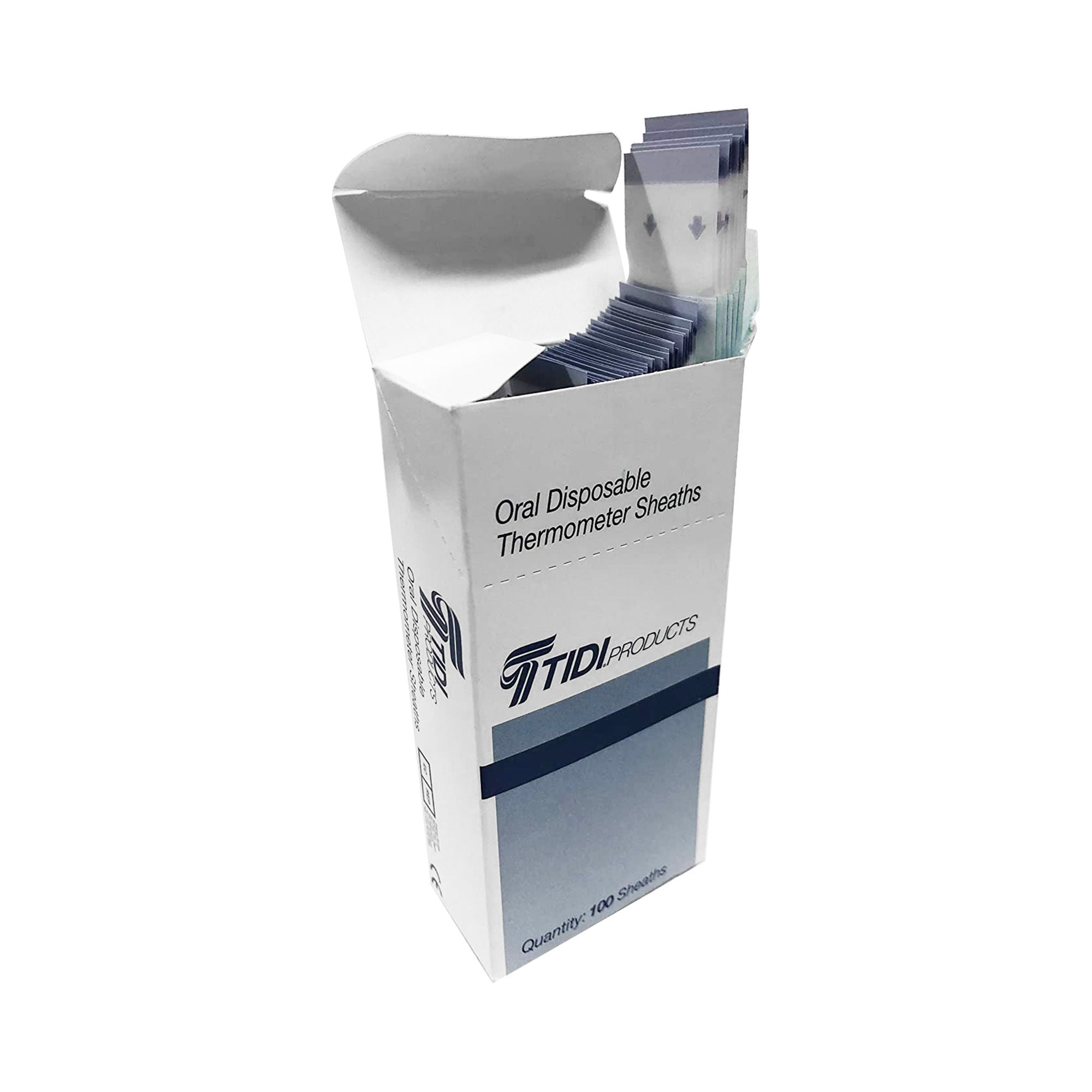 Tidi Products - 20633 Axillary / Oral / Rectal Thermometer Probe Cover Tidi® For use with Digital Thermometer 100 per Box