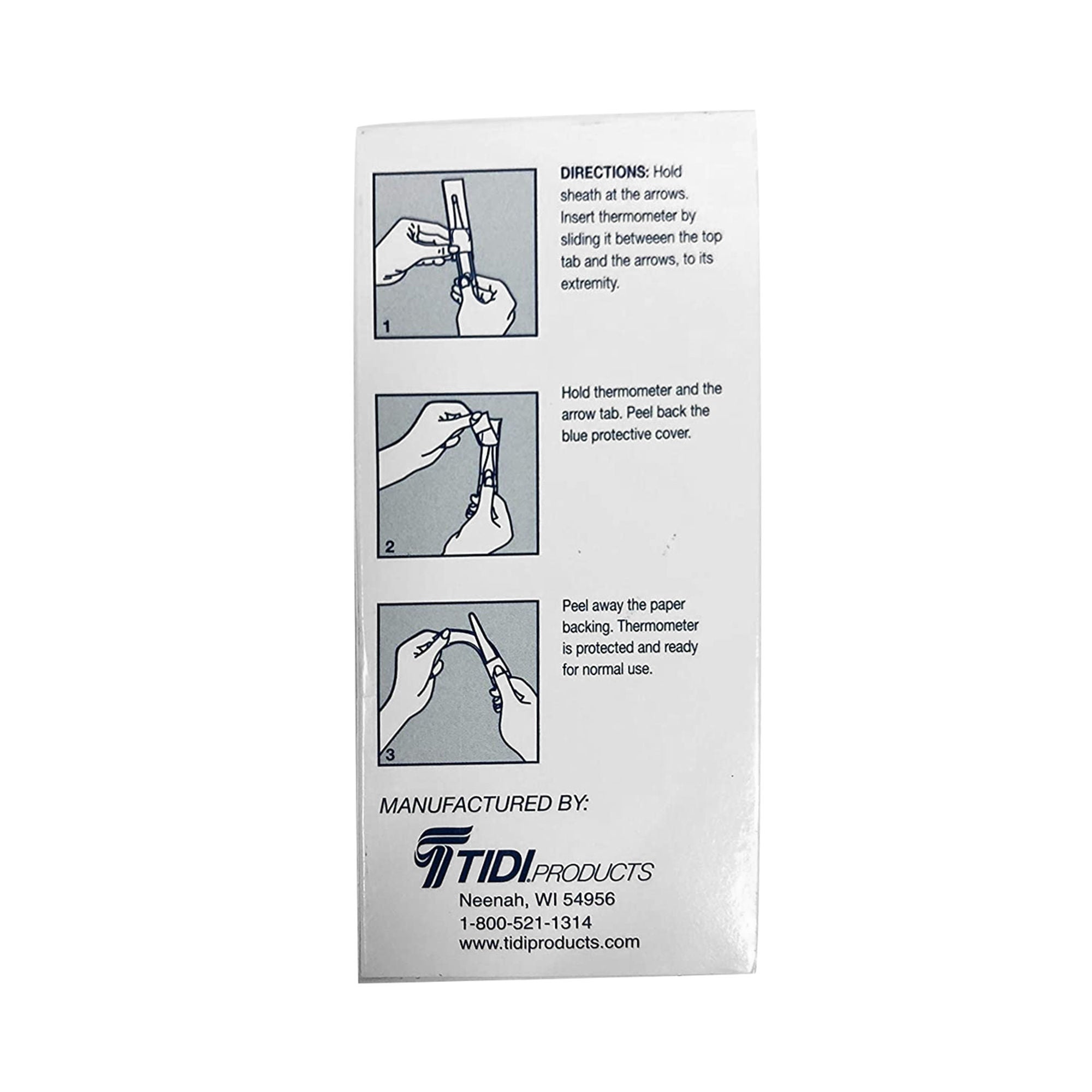 Tidi Products - 20633 Axillary / Oral / Rectal Thermometer Probe Cover Tidi® For use with Digital Thermometer 100 per Box