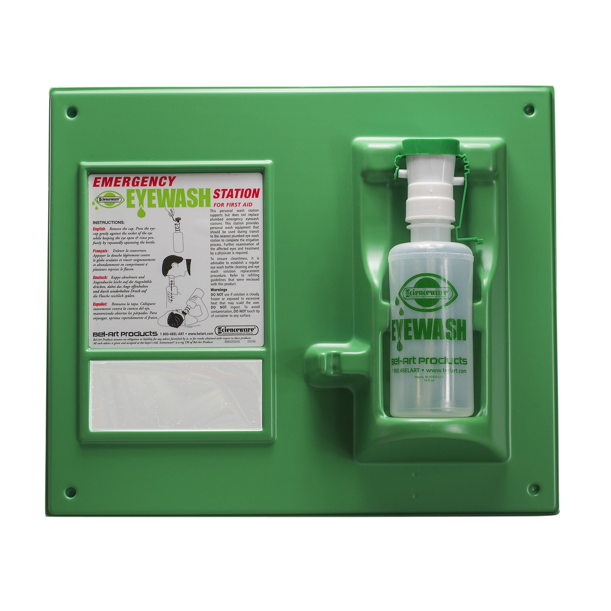 Bel-Art Products - 248650000 Eyewash Bottle Portable 16 oz. Bottle