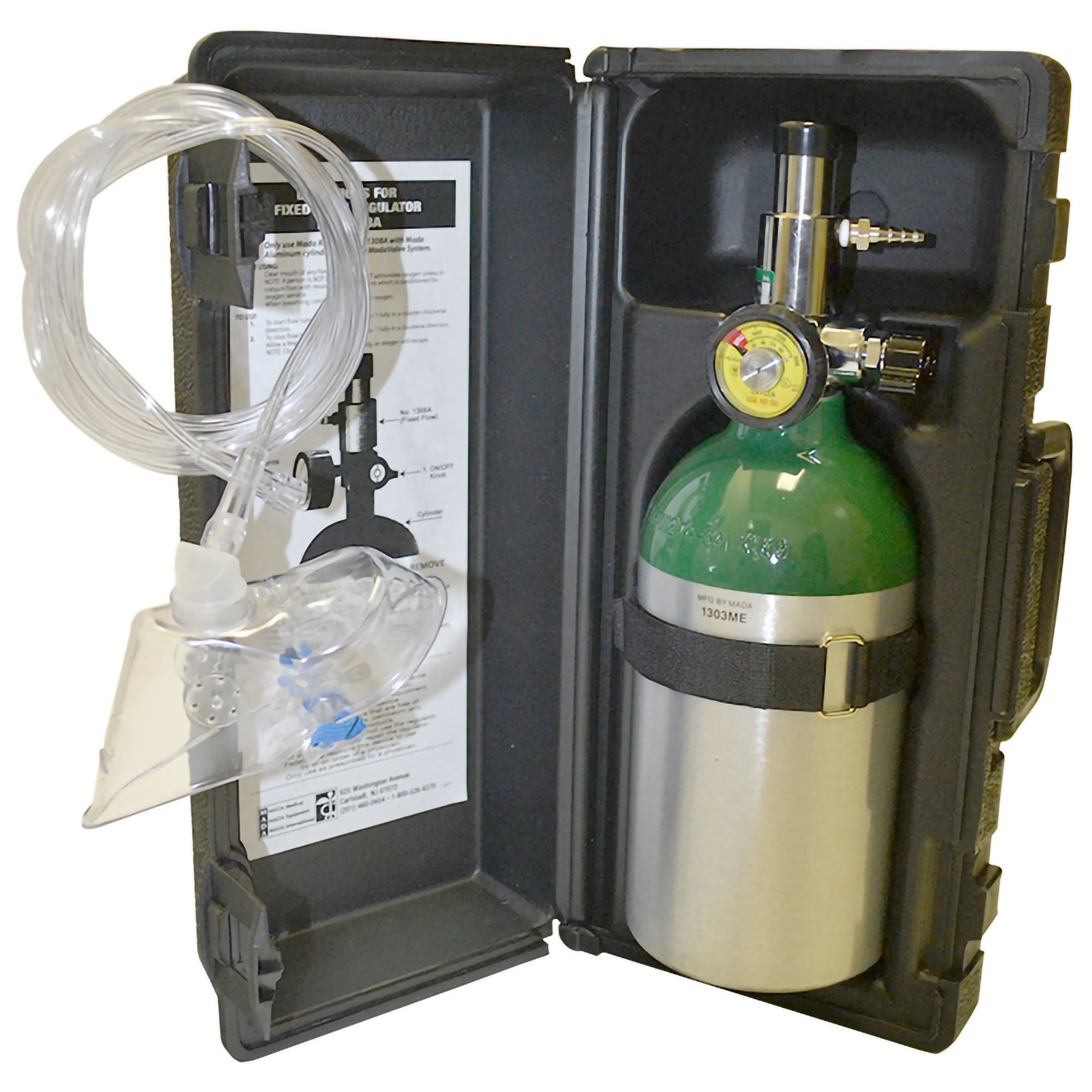 Mada Medical Products - 1301M Oxygen Cylinder Kit (Filled) Oxy-Uni-Pak Size M7 Aluminum