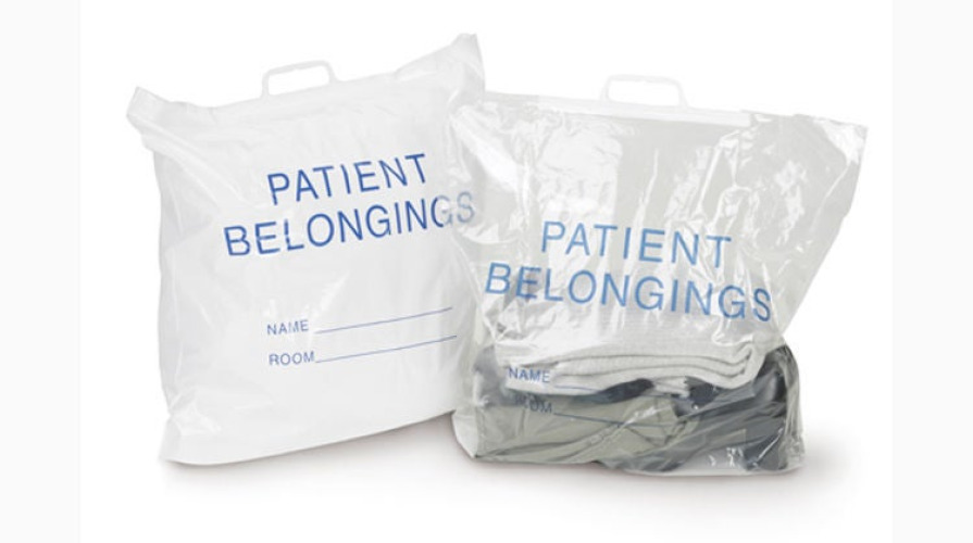 Medegen Medical Products LLC - 50-21 Patient Belongings Bag 20 X 20 Inch LLDPE Snap Closure White