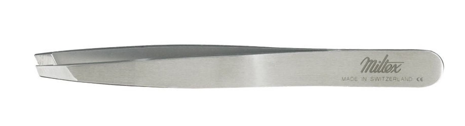 Integra Lifesciences - 18-1107 Cilia Forceps Miltex® Swiss 3-3/4 Inch Length OR / Surgical Grade German Stainless Steel NonSterile NonLocking Thumb Handle Straight Diagonal Tips