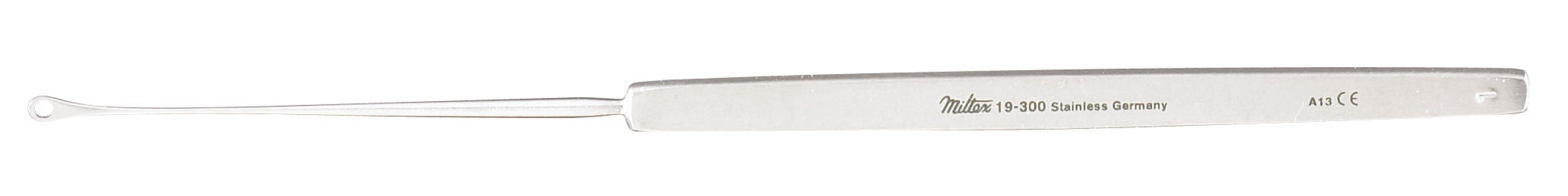 Integra Lifesciences - 19-302 Ear Curette Miltex® Shapleigh 6 Inch Length Flat Handle Large Tip Serrated Loop Tip
