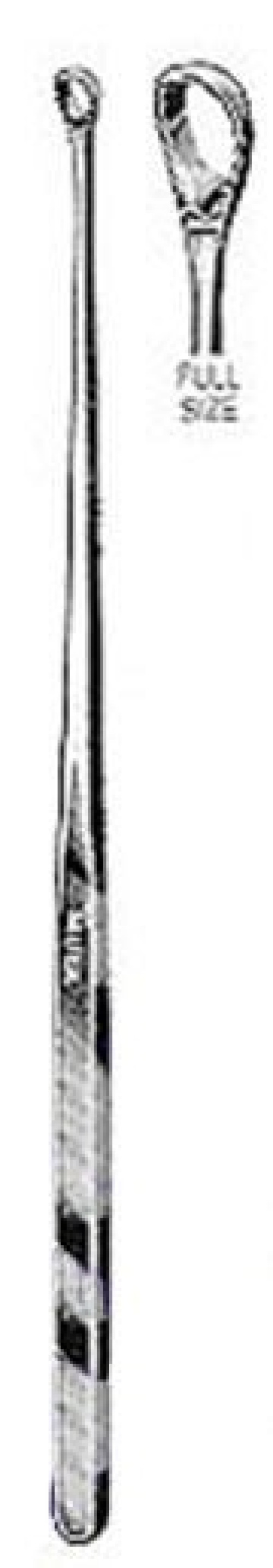Integra Lifesciences - 30-1385 Uterine Biopsy Curette Miltex® Heaney 9 Inch Length Solid Flat Handle Serrated Oval Loop Tip