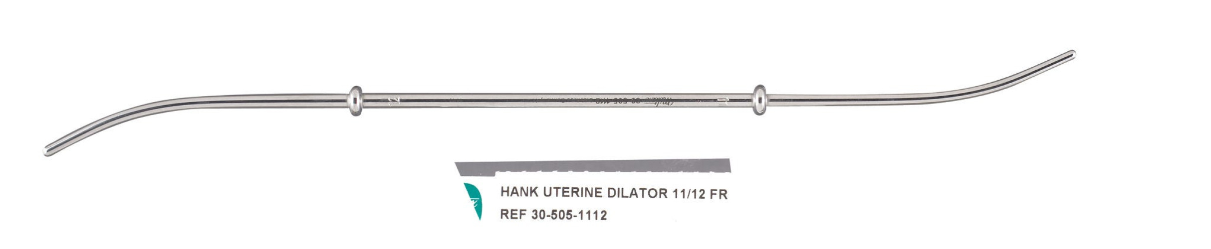 Integra Lifesciences - 30-505-1112 Uterine Dilator 11 Fr. / 12 Fr. Hank 11 Inch Length Stainless Steel NonSterile