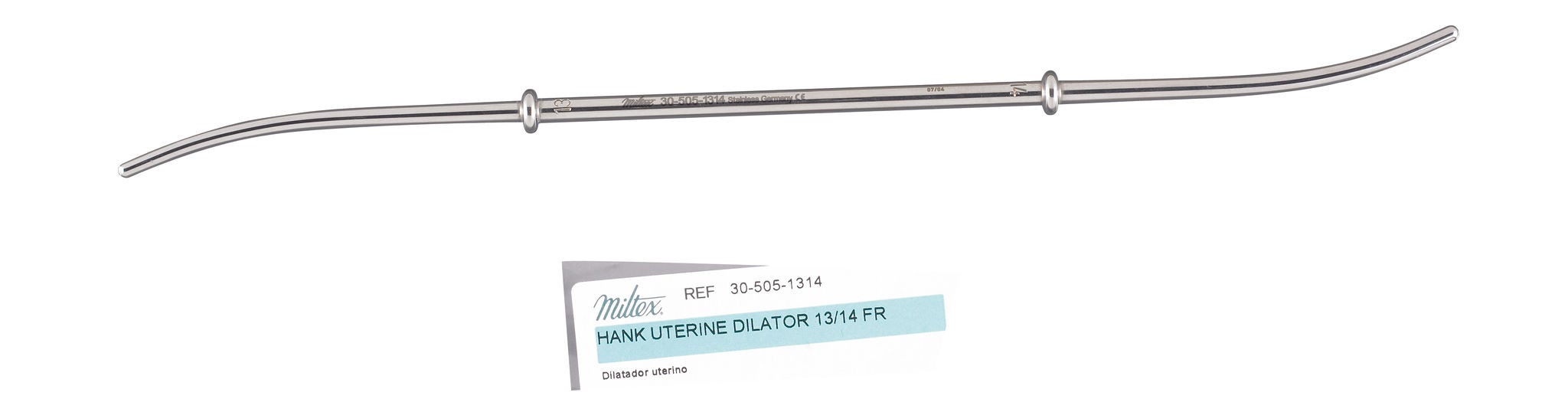 Integra Lifesciences - 30-505-1314 Uterine Dilator 13 Fr. / 14 Fr. Hank 11 Inch Length Stainless Steel NonSterile