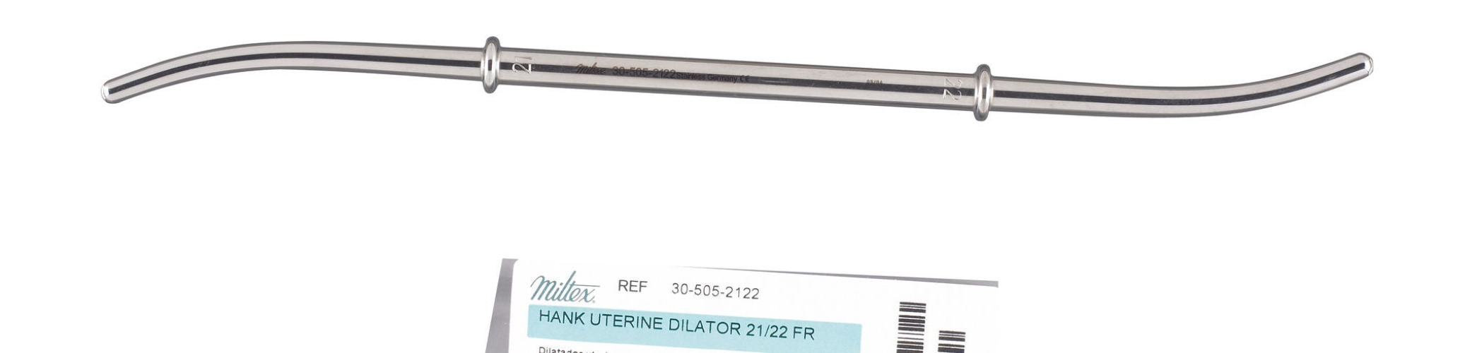 Integra Lifesciences - 30-505-2122 Uterine Dilator 21 - 22 Fr. Hank 11 Inch Length Stainless Steel NonSterile