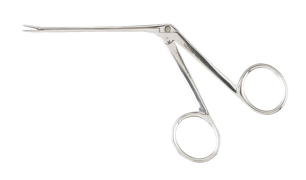 Integra Lifesciences - V919-434 Alligator Forceps Vantage® Hartmann-Noyes 3-1/4 Inch Length Floor / Office Grade Pakistani Stainless Steel NonSterile NonLocking Finger Ring Handle Straight Serrated Tips
