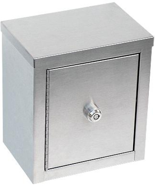 Omnimed - 181501 Narcotic Cabinet Beam® Wall Mount Stainless Steel Without Drawers 1 Shelf Triple Wafer Lock