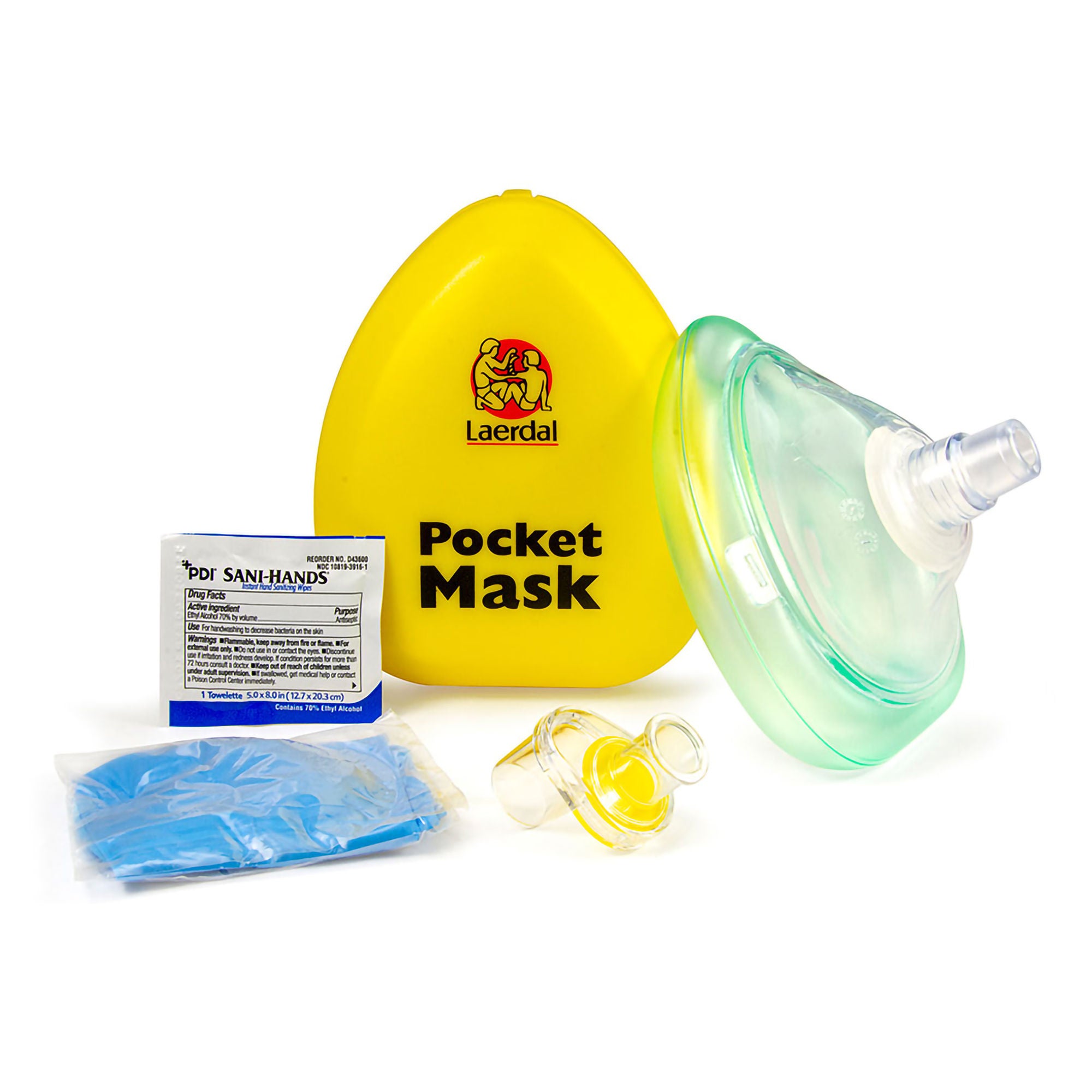 Laerdal Medical - 82001133 CPR Face Mask Kit Laerdal® Pocket Mask™ Mouth to Mask 1-3/10 X 4 X 4-4/5 inch Single Use