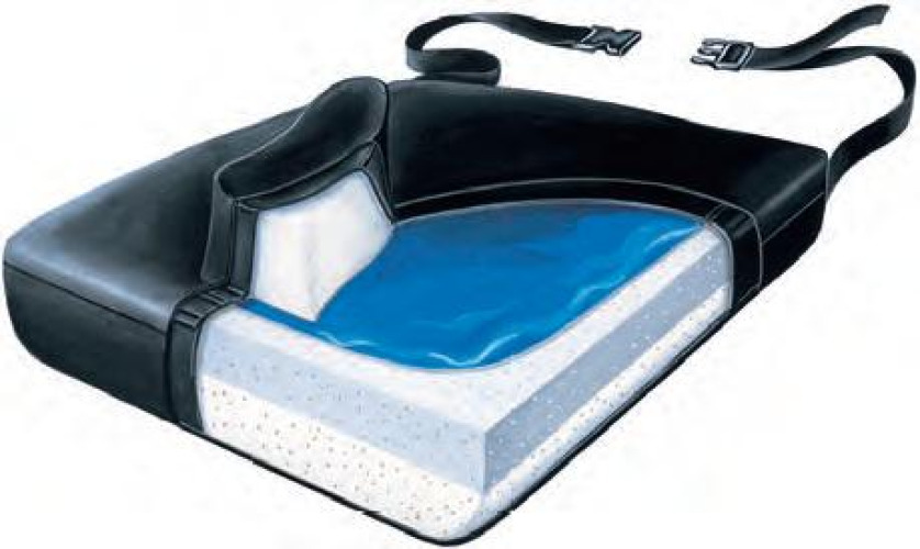 Skil-Care - 751265 Level Seat Cushion with Pommel Slide Guard 18 W X 16 L X 2 D Inch Foam
