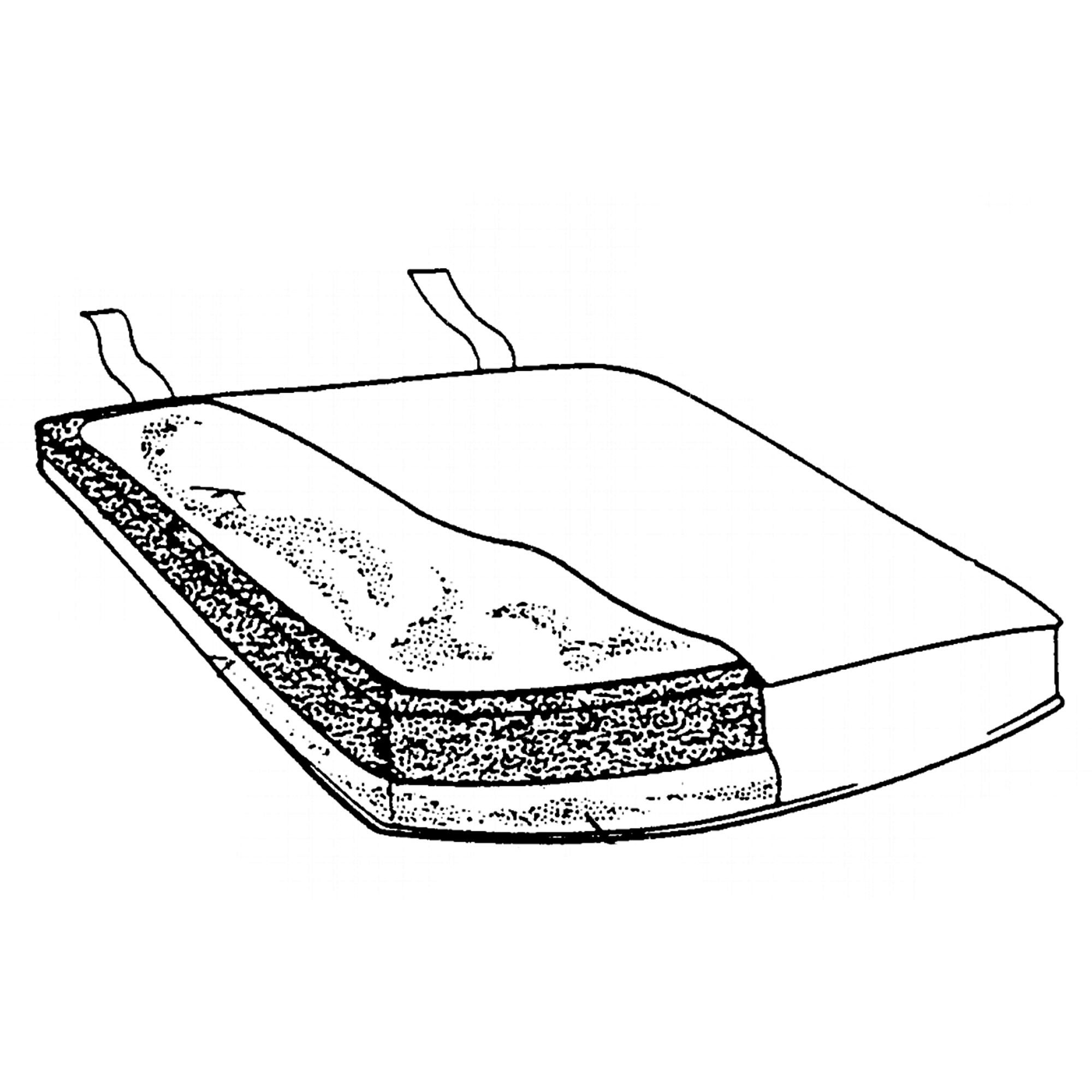 Skil-Care - 754120 Wedge Seat Cushion Skil-Care™ Ultra-Wedge 18 W X 16 L X 3-1/2 to 1-1/2 D Inch Foam