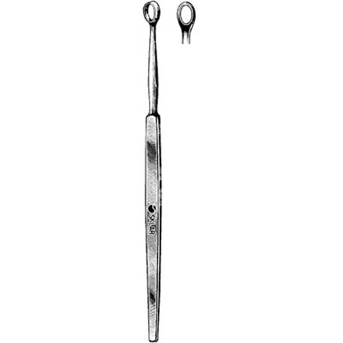 Sklar - 06-4134 Dermal Curette Sklar® Fox 5-1/2 Inch Length Solid Flat Handle 4 mm Tip Straight Fenestrated Oval Tip