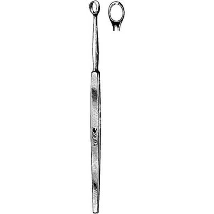 Sklar - 06-4136 Dermal Curette Sklar® Fox 5-1/2 Inch Length Solid Flat Handle 6 mm Tip Straight Fenestrated Oval Tip