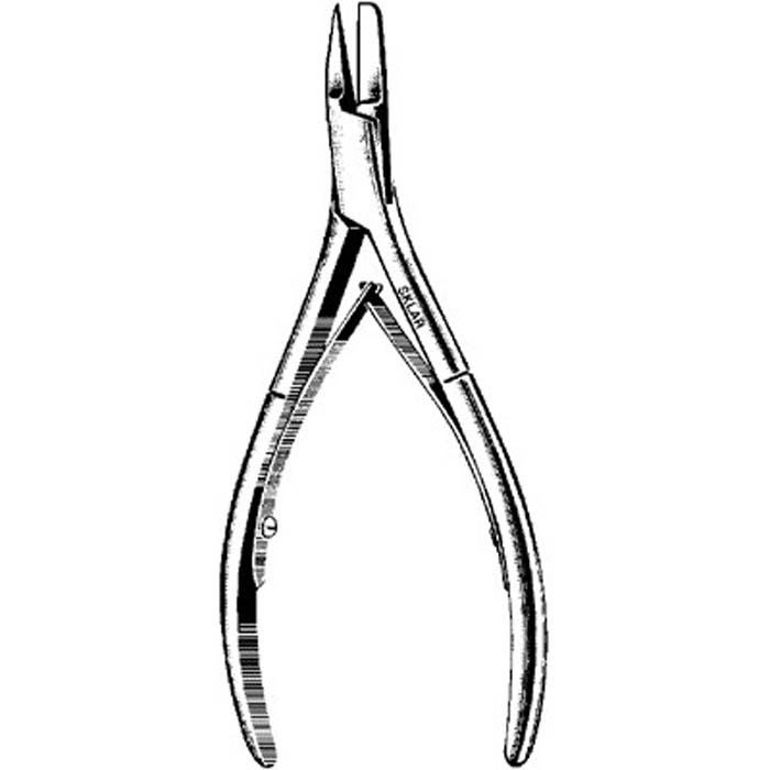 Sklar - 23-9250 Nail Splitting Forceps Sklarlite™ English Anvil Jaws 5 Inch Length German Stainless Steel
