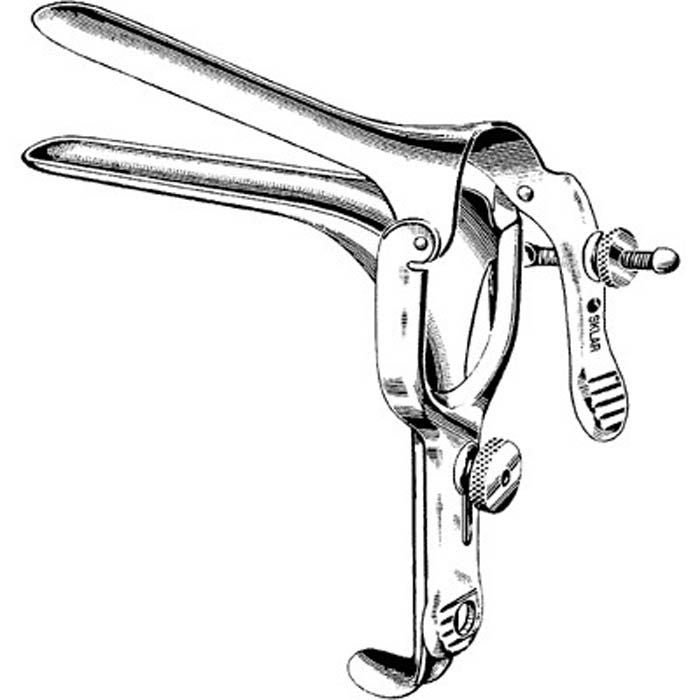 Sklar - 90-3851 Vaginal Speculum Sklar® Pederson NonSterile OR Grade Stainless Steel X-Large Double Blade Duckbill Reusable Without Light Source Capability