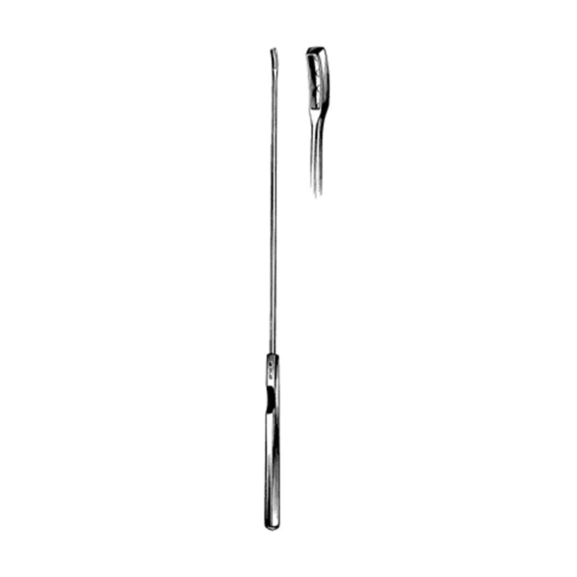 Sklar - 90-6612 Endocervical Biopsy Curette Sklar® Kevorkian-Younge 12 Inch Length Solid Rectangular Handle 1 Inch Tip Sharp Fenestrated Rectangular Tip with Basket