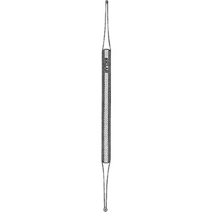 Sklar - 97-0536 Excavator Curette Sklar® 5-1/2 Inch Length Double-ended Solid Octagon Handle Size 58-1 Tip / Size 58-3 Tip Straight Fenestrated Round Cup Tip